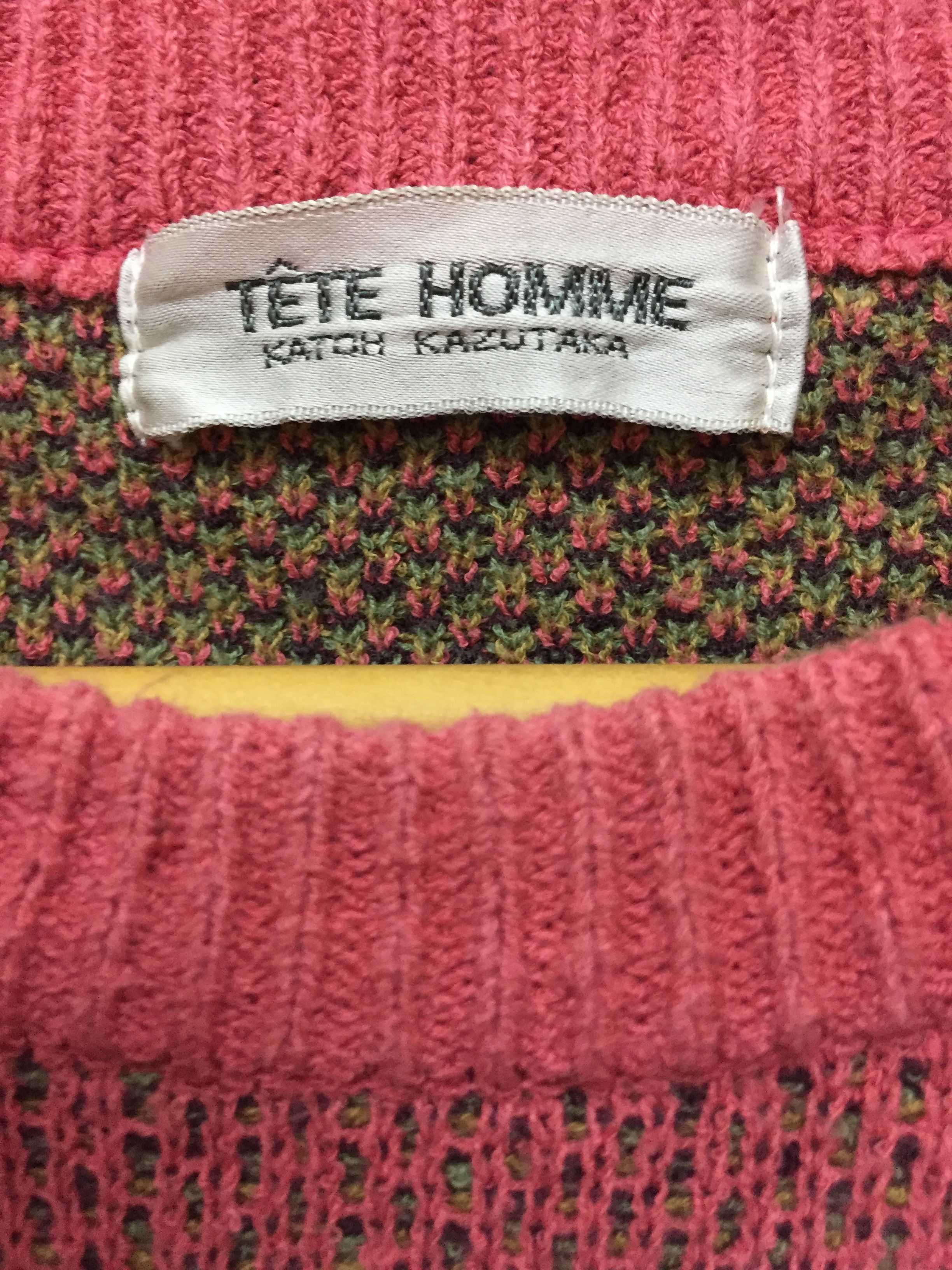 Tete Homme 80's TETE HOME By Katoh Kazutaka intarsia Ortega knit Size US M / EU 48-50 / 2 - 10 Thumbnail