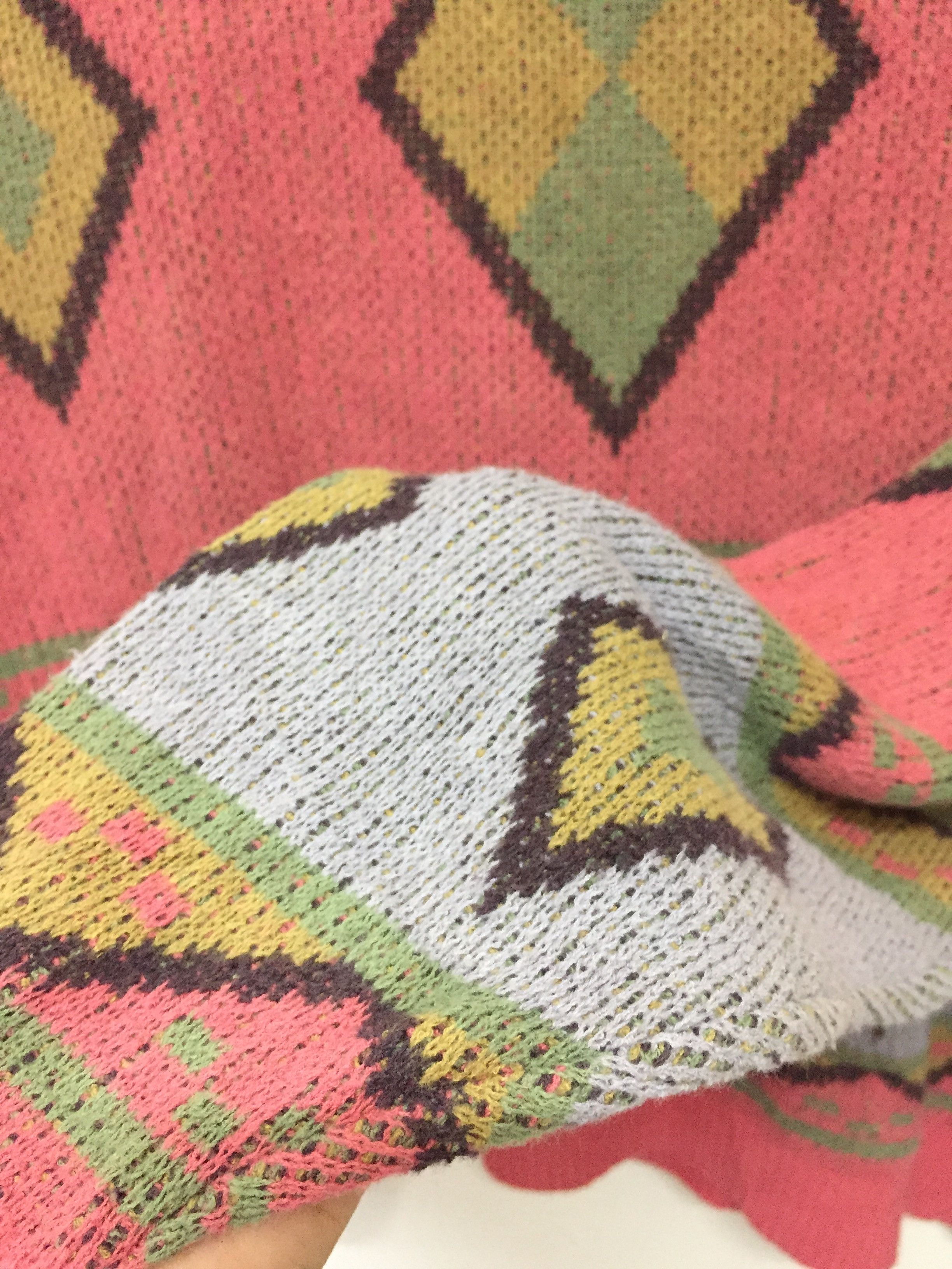 Tete Homme 80's TETE HOME By Katoh Kazutaka intarsia Ortega knit Size US M / EU 48-50 / 2 - 7 Thumbnail