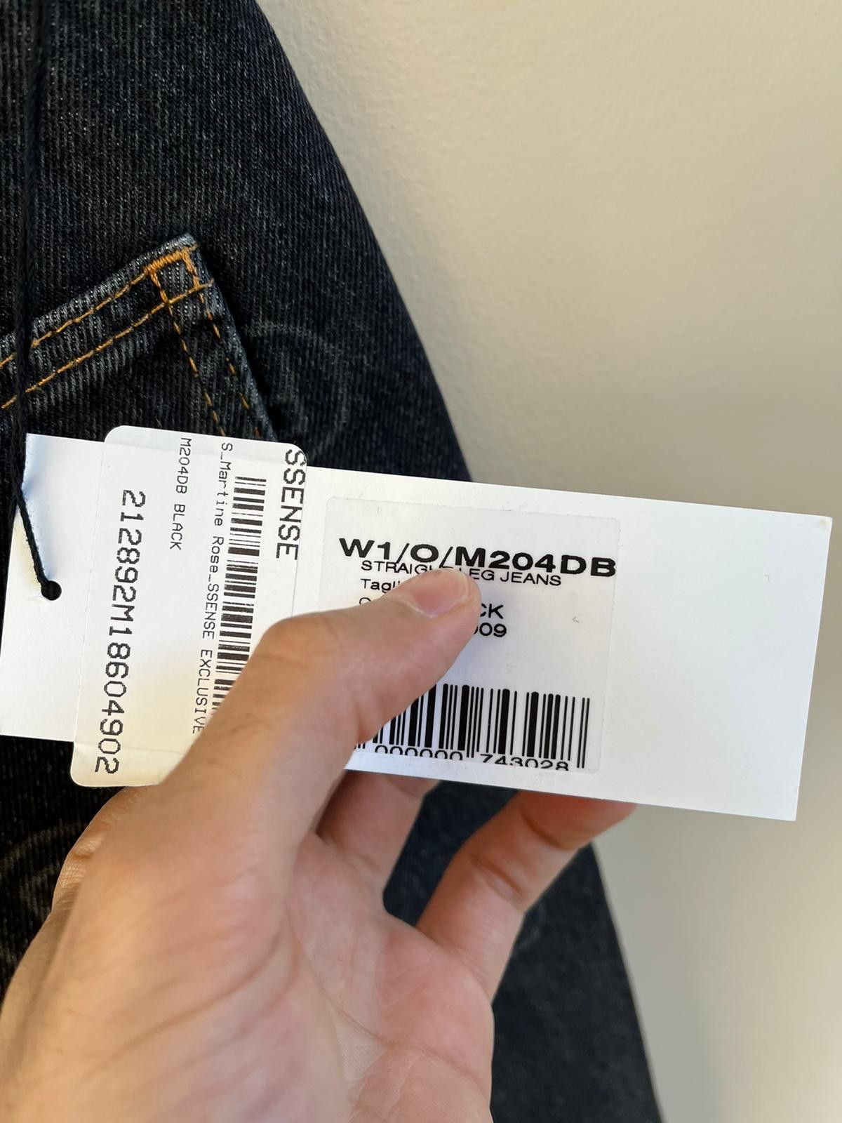 Martine Rose Straight Leg Jeans in Black Color Size US 30 / EU 46 - 14 Thumbnail