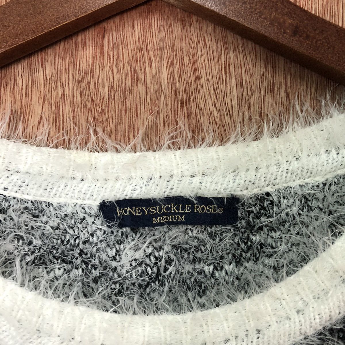 Vintage Honey Suckle Rose Shag Shaggy Fur Mohair Knitwear #6452 Size US S / EU 44-46 / 1 - 4 Thumbnail