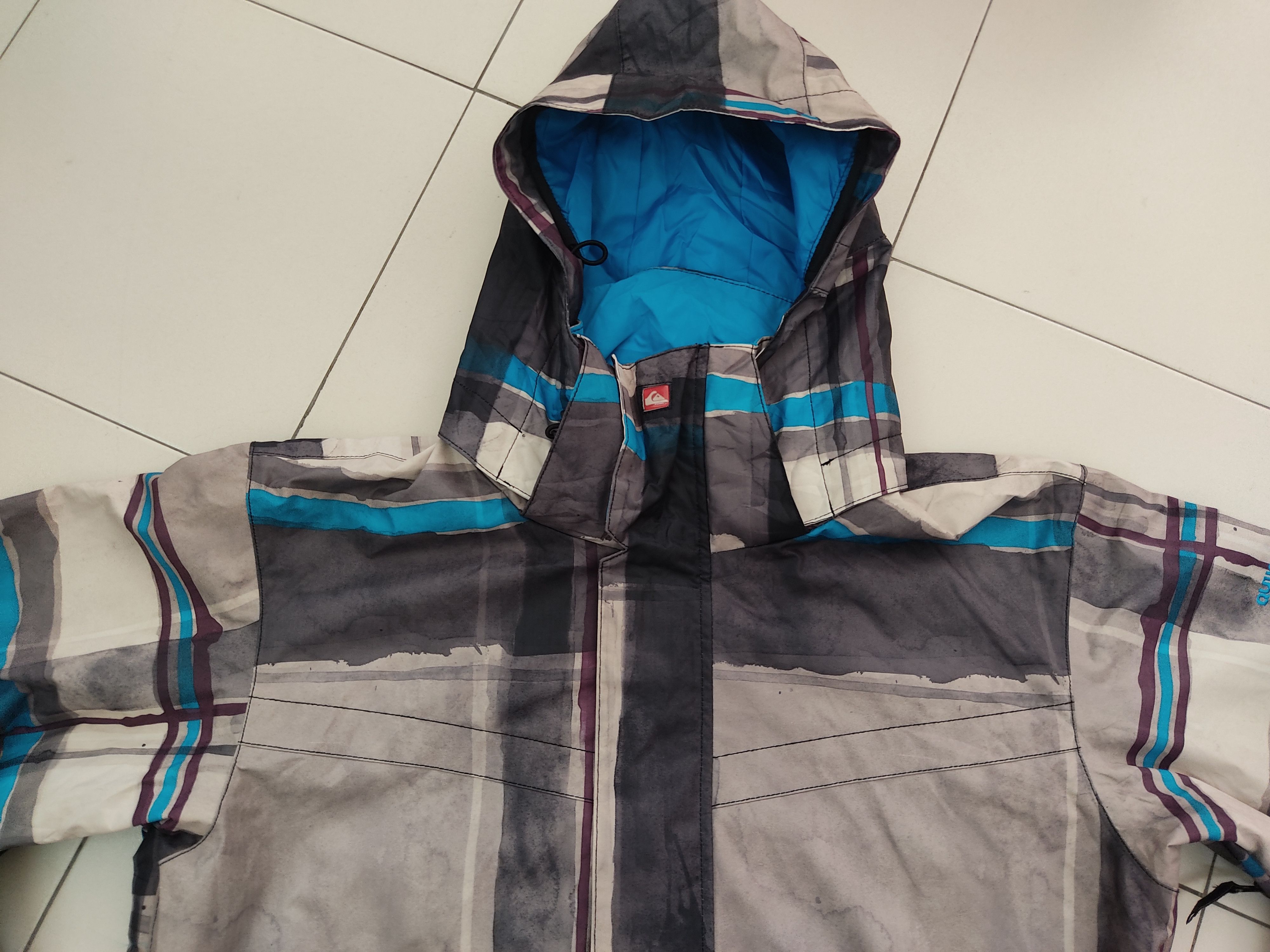 Quicksilver QuikSilver Checkered Utility Collection Hoodie Raincoat Size US XL / EU 56 / 4 - 2 Thumbnail