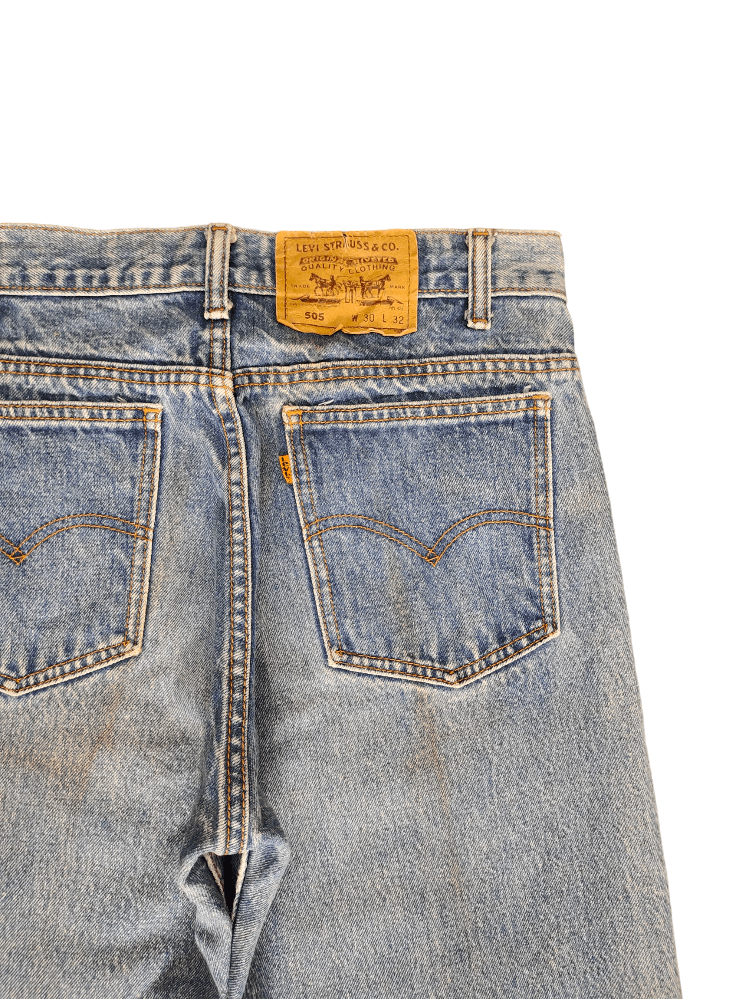 Levi's Vintage Levis 505 Orange Tag Stone Wash Jeans Streetwear Size US 30 / EU 46 - 5 Thumbnail