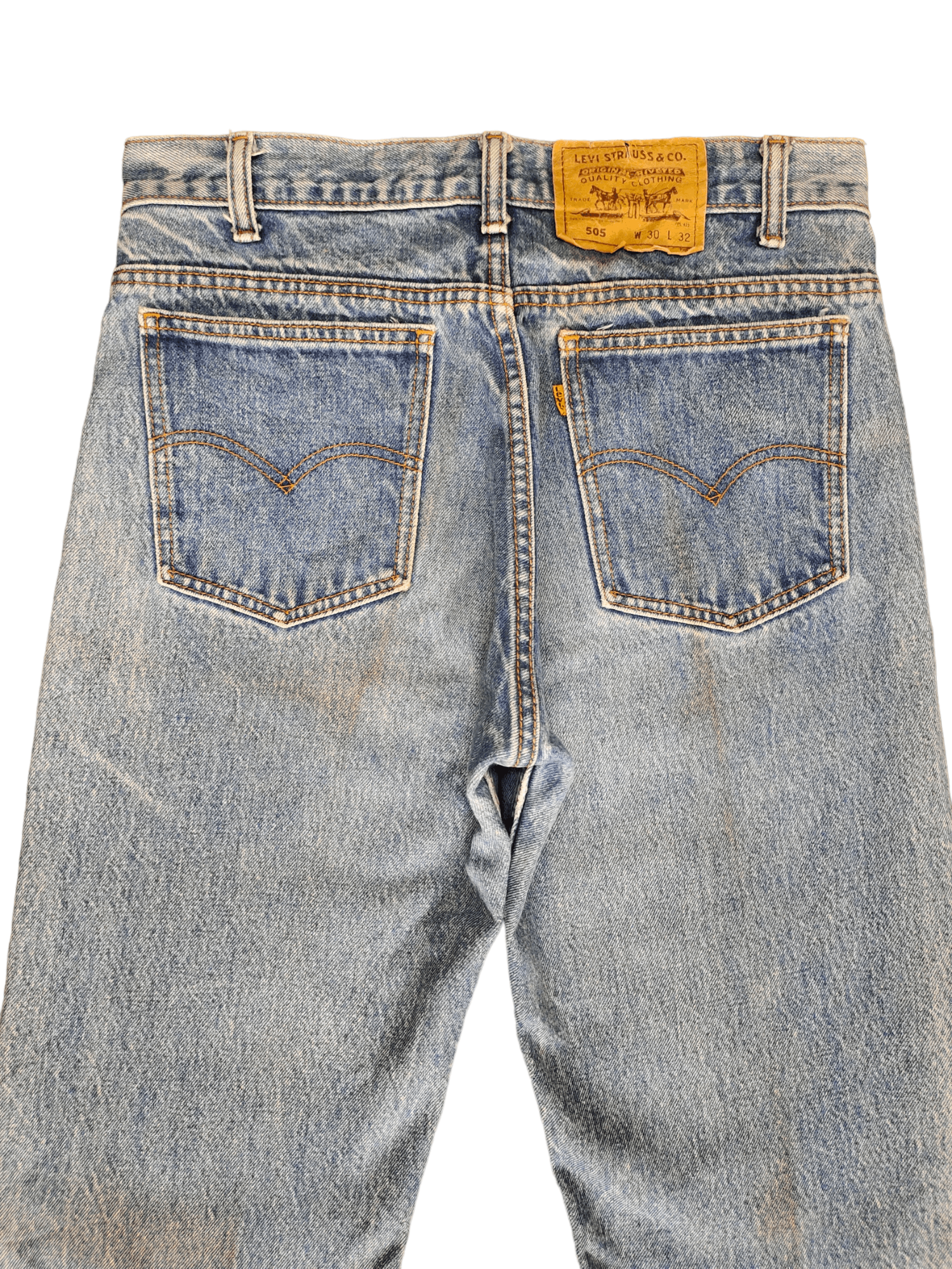 Levi's Vintage Levis 505 Orange Tag Stone Wash Jeans Streetwear Size US 30 / EU 46 - 4 Thumbnail