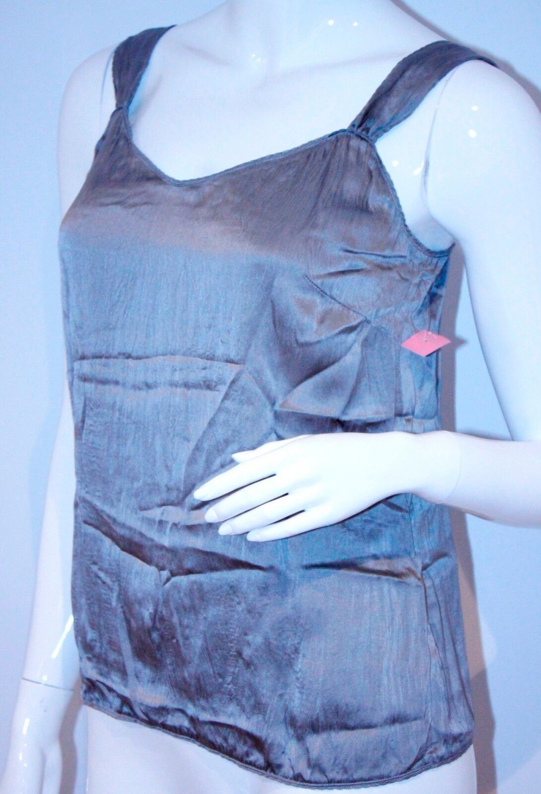VOTRE NOM Designer RINWAY Silk Strap TOP Shirt ( XS ) FREE