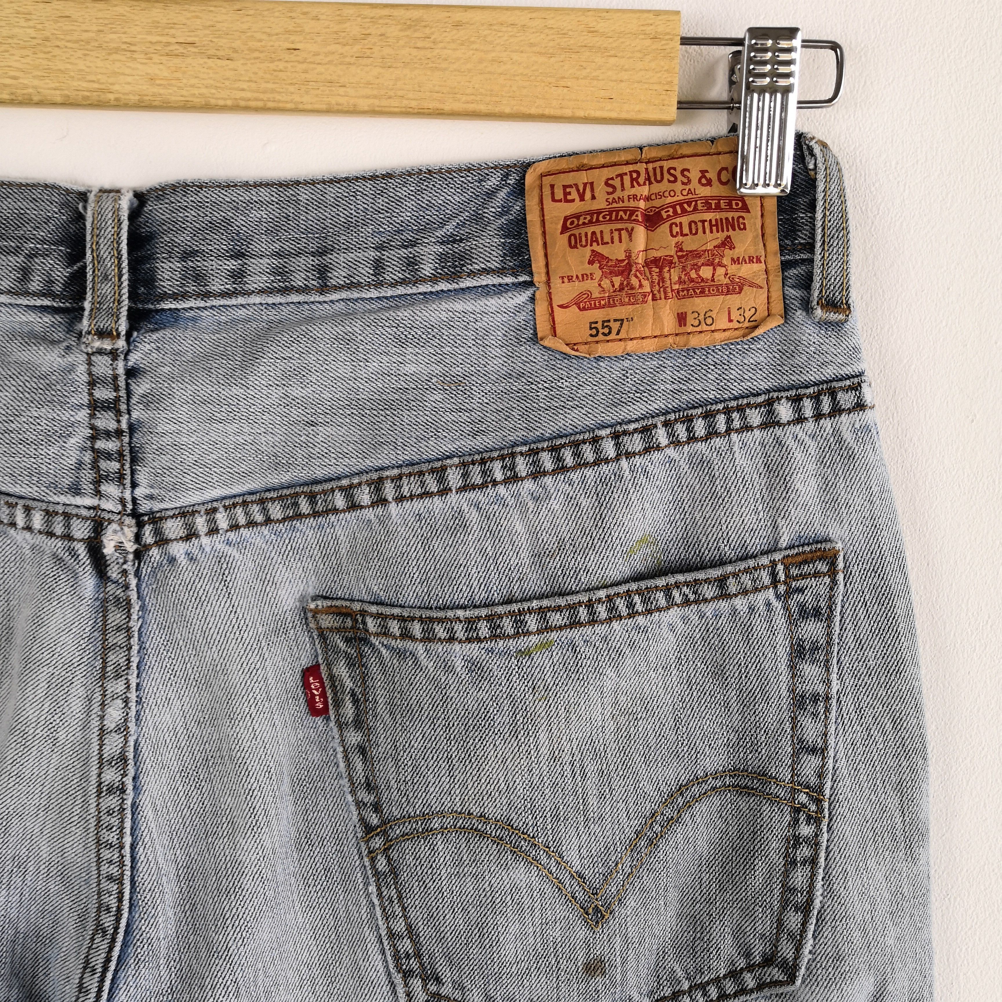 Levi's Vintage Levis Sun Faded Jeans Levi's 557 Dirty Cutoff Denim Size US 34 / EU 50 - 7 Thumbnail