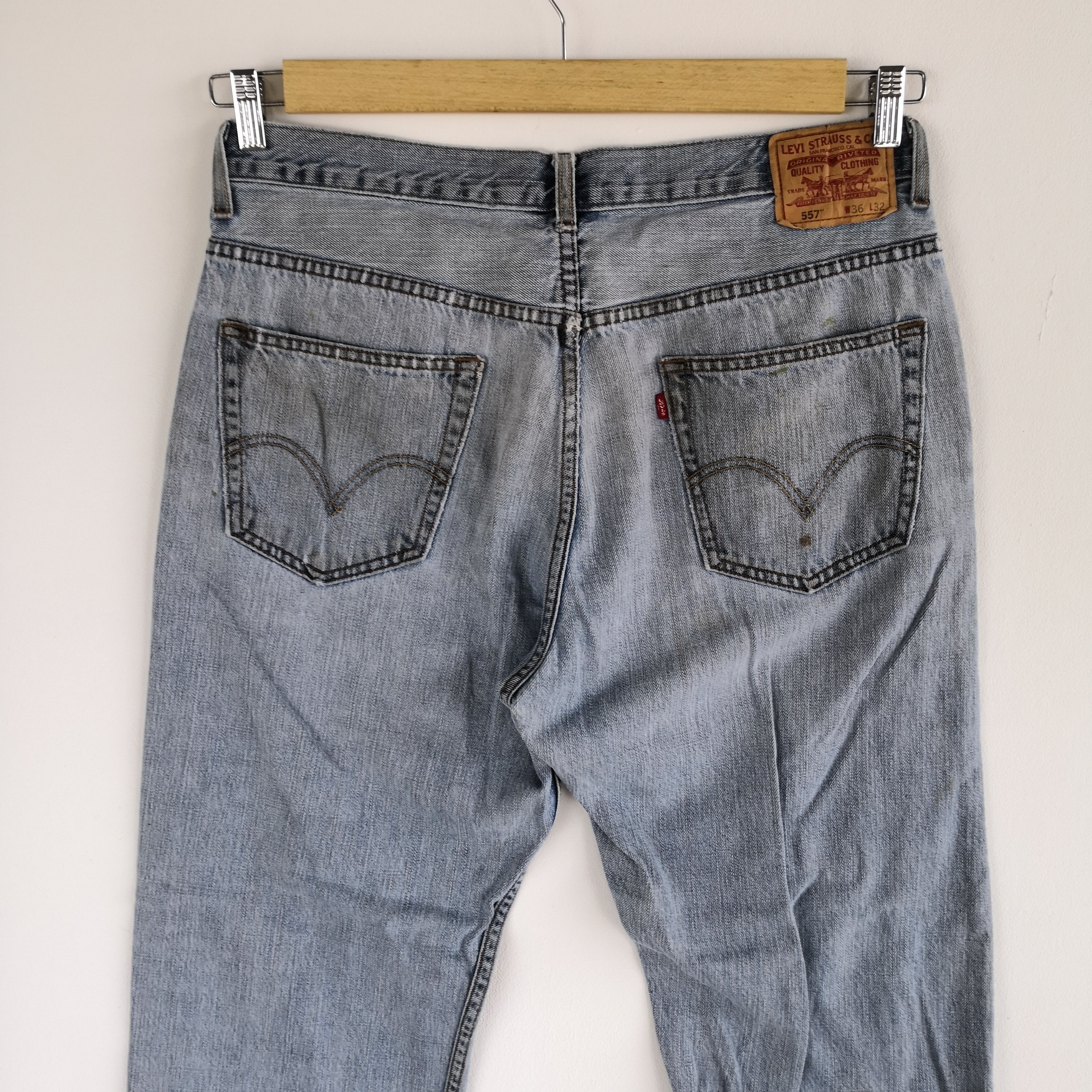 Levi's Vintage Levis Sun Faded Jeans Levi's 557 Dirty Cutoff Denim Size US 34 / EU 50 - 6 Thumbnail