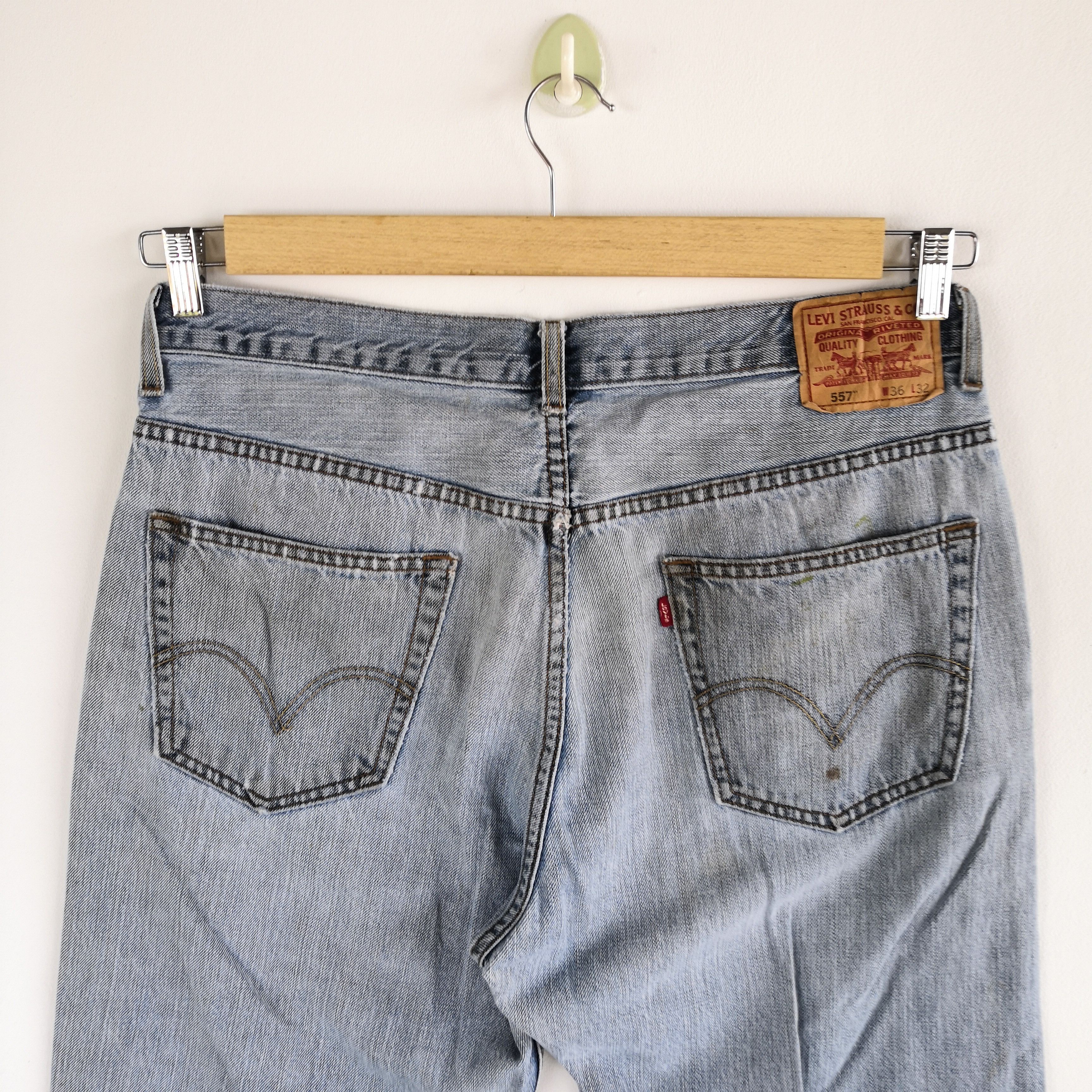 Levi's Vintage Levis Sun Faded Jeans Levi's 557 Dirty Cutoff Denim Size US 34 / EU 50 - 5 Thumbnail