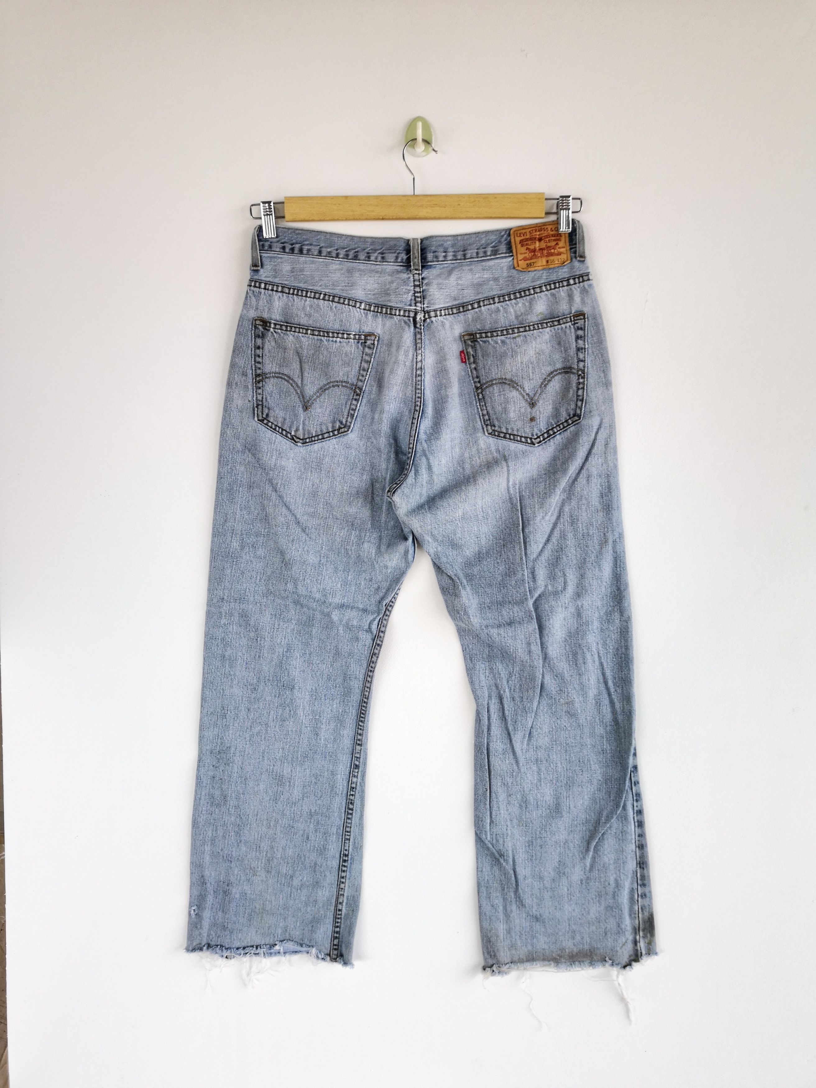 Levi's Vintage Levis Sun Faded Jeans Levi's 557 Dirty Cutoff Denim Size US 34 / EU 50 - 2 Thumbnail