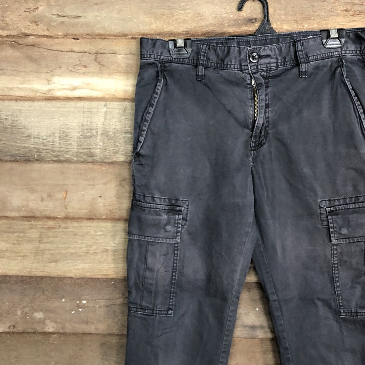 Japanese Brand Uniqlo Dark Blue Multipocket Cargo Pants #c996 Size US 30 / EU 46 - 6 Thumbnail