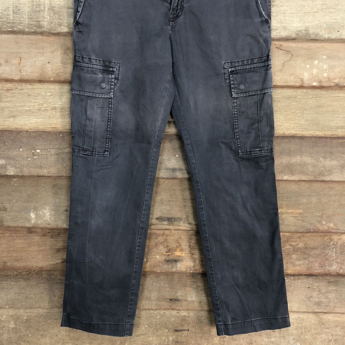 Japanese Brand Uniqlo Dark Blue Multipocket Cargo Pants #c996 Size US 30 / EU 46 - 3 Thumbnail