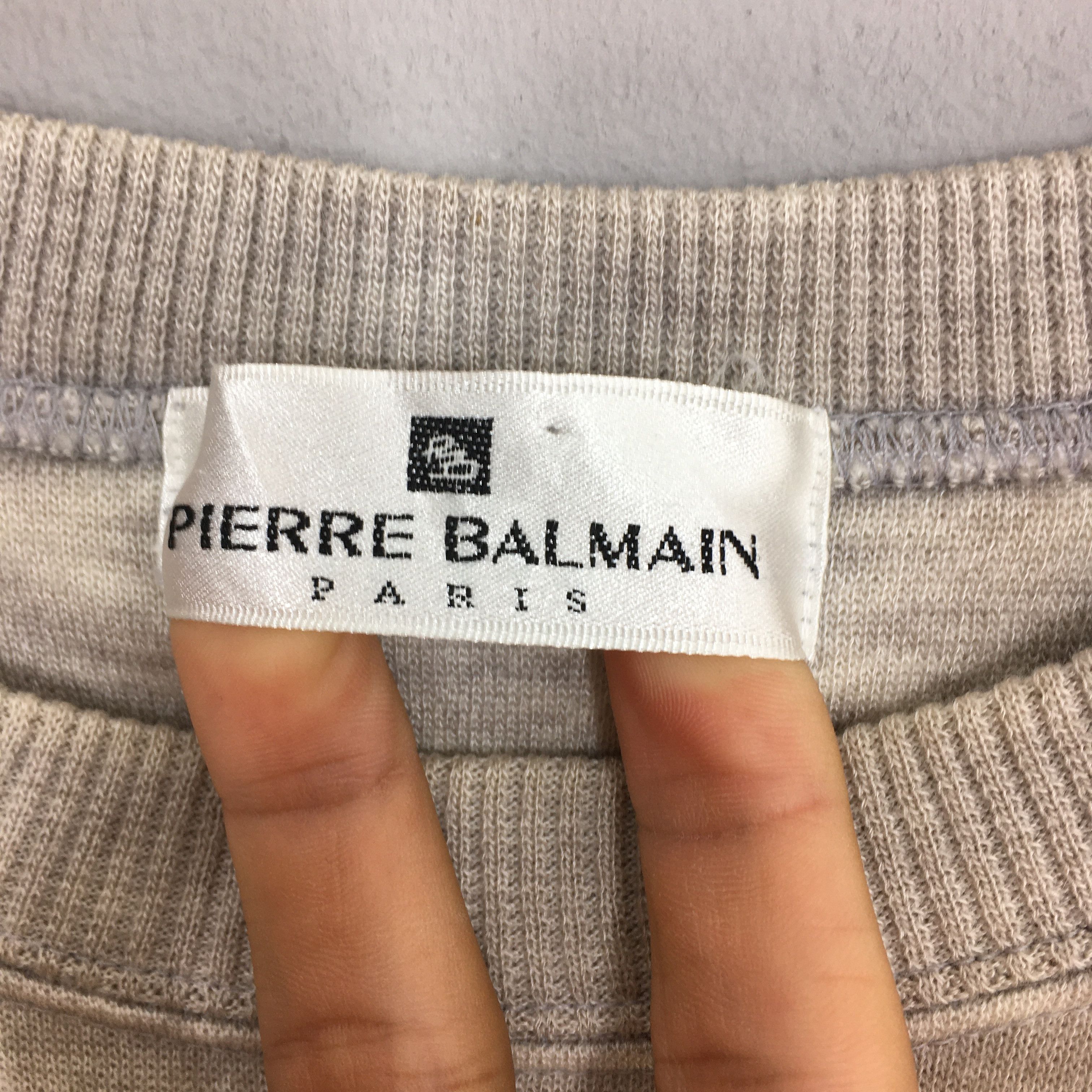 Designer × Pierre Balmain Pierre Balmain Sweater Unisex Medium Gray Size US M / EU 48-50 / 2 - 6 Thumbnail