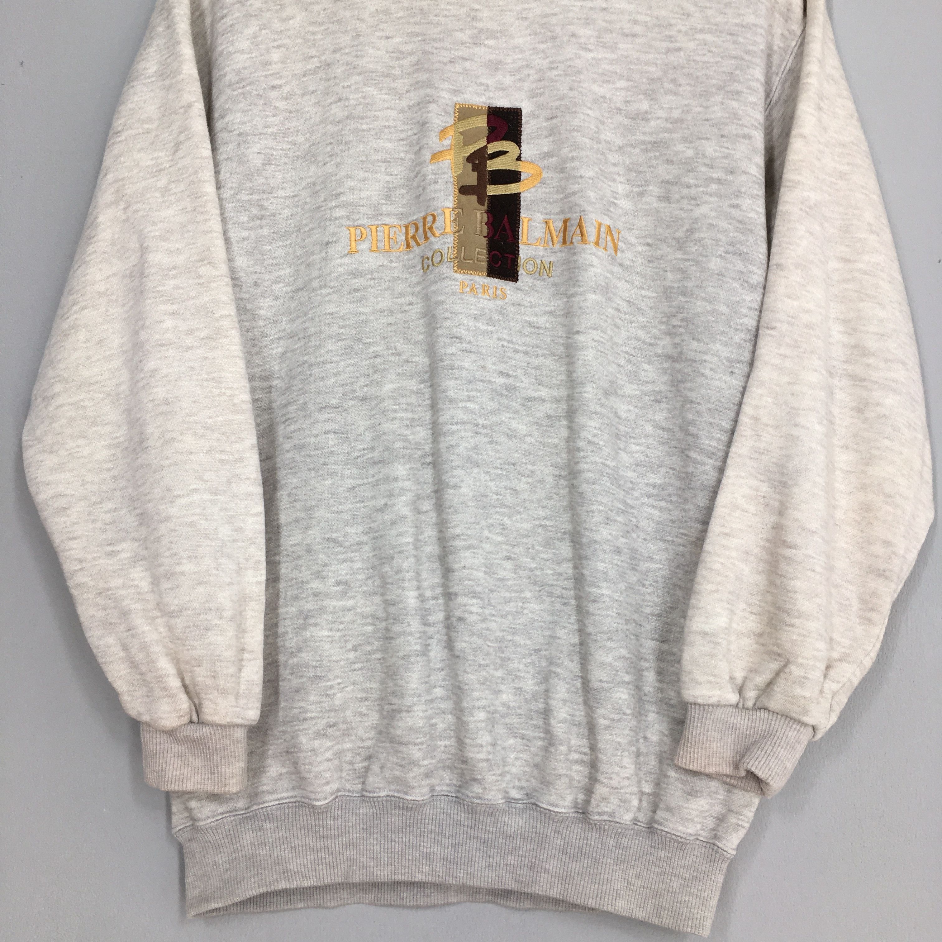 Designer × Pierre Balmain Pierre Balmain Sweater Unisex Medium Gray Size US M / EU 48-50 / 2 - 3 Thumbnail