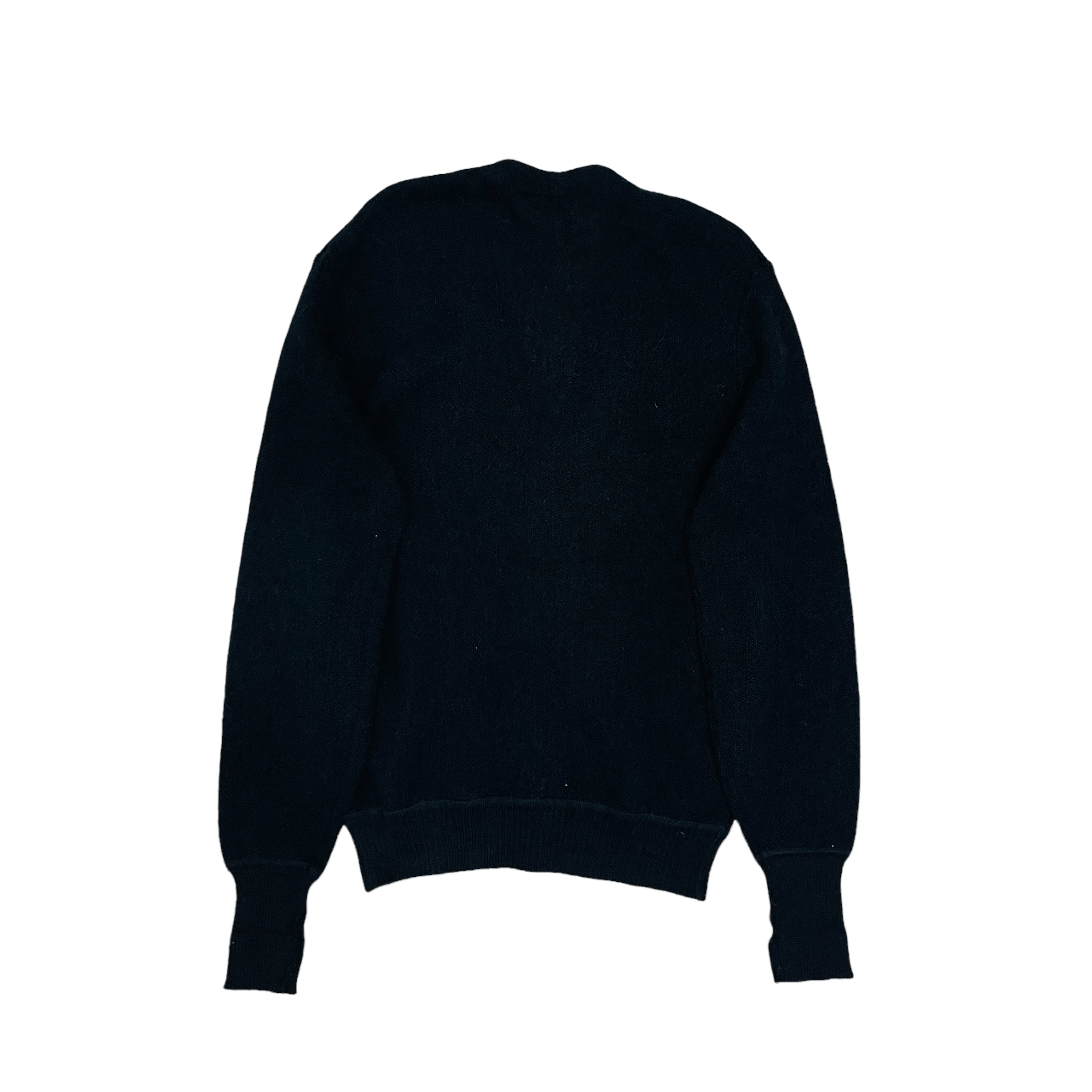 Vintage 80s Knit Plain Wool Cardigan Sweater Size US M / EU 48-50 / 2 - 2 Thumbnail