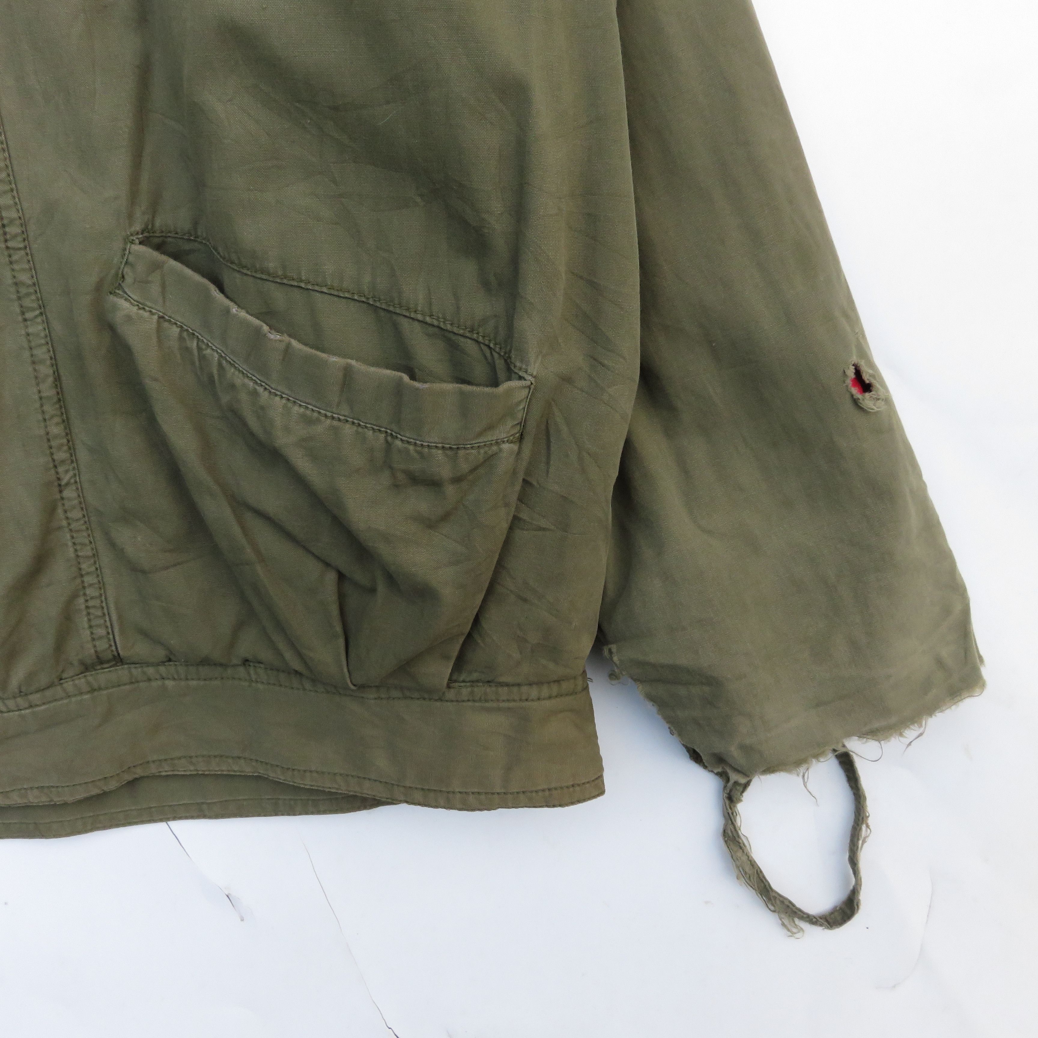 Vintage Vintage 1950s Olive Destressed Jacket Size US L / EU 52-54 / 3 - 4 Thumbnail