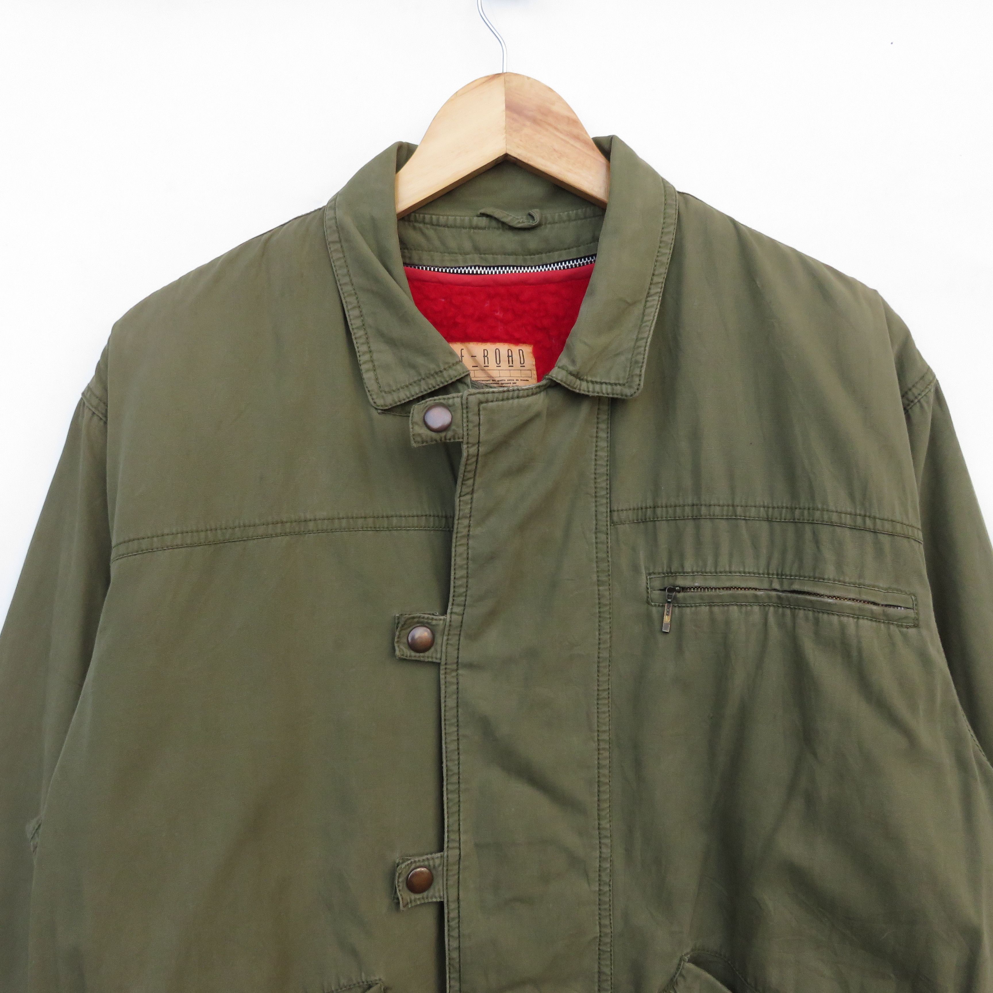 Vintage Vintage 1950s Olive Destressed Jacket Size US L / EU 52-54 / 3 - 2 Thumbnail