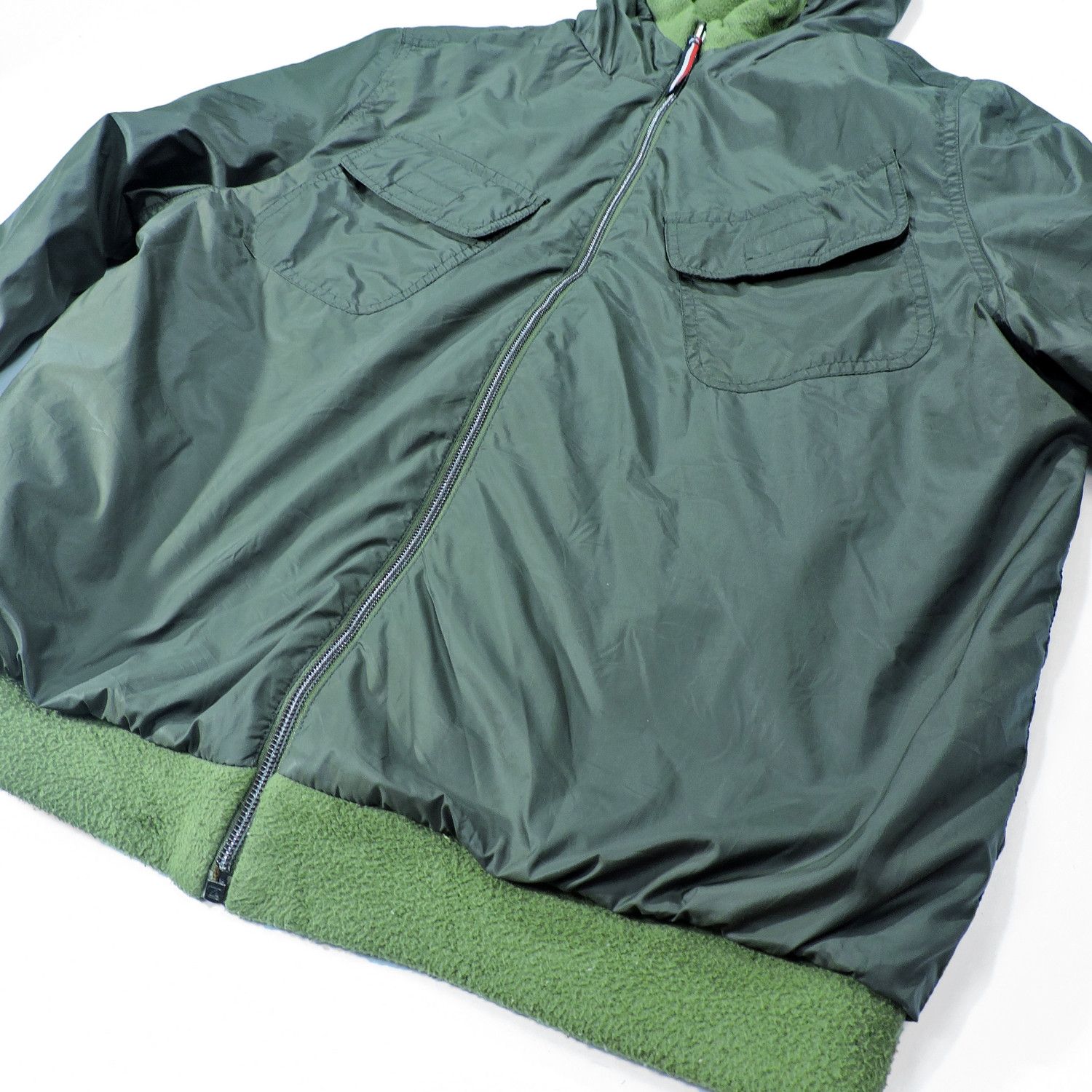 Moncler 90’S MONCLER HUSKY REVERSIBLE GREEN FLEECE JACKET Size US XS / EU 42 / 0 - 16 Thumbnail