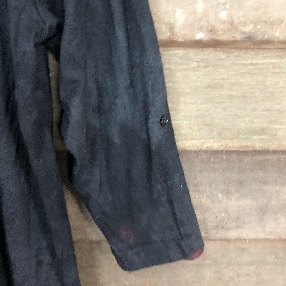 Japanese Brand Defective Struct faded Black punk cardigan Knitwear #3889 Size US M / EU 48-50 / 2 - 4 Thumbnail