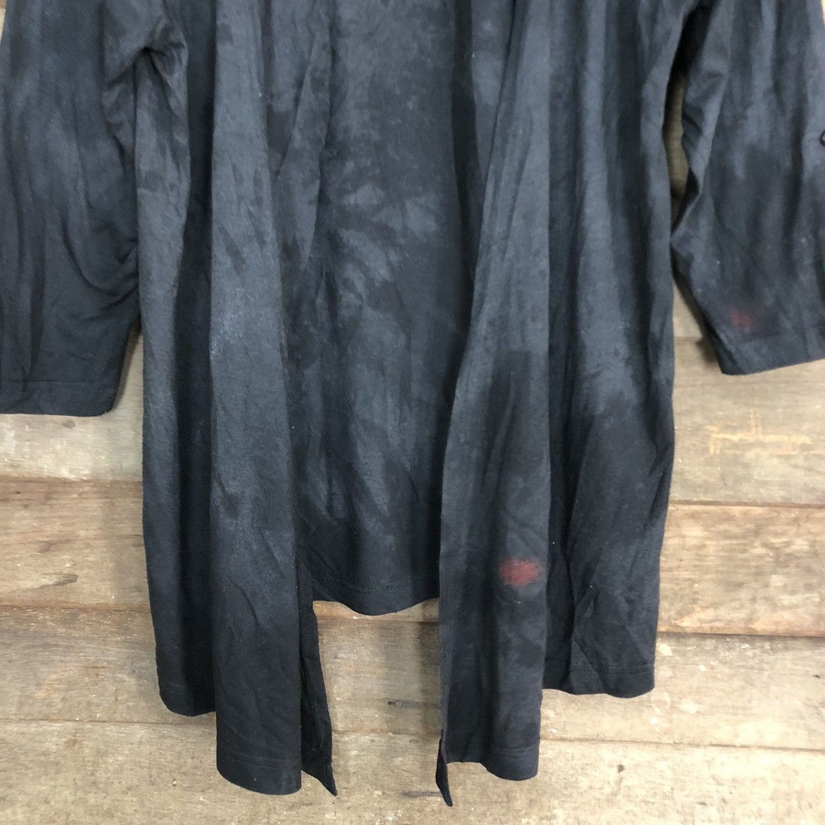 Japanese Brand Defective Struct faded Black punk cardigan Knitwear #3889 Size US M / EU 48-50 / 2 - 8 Thumbnail