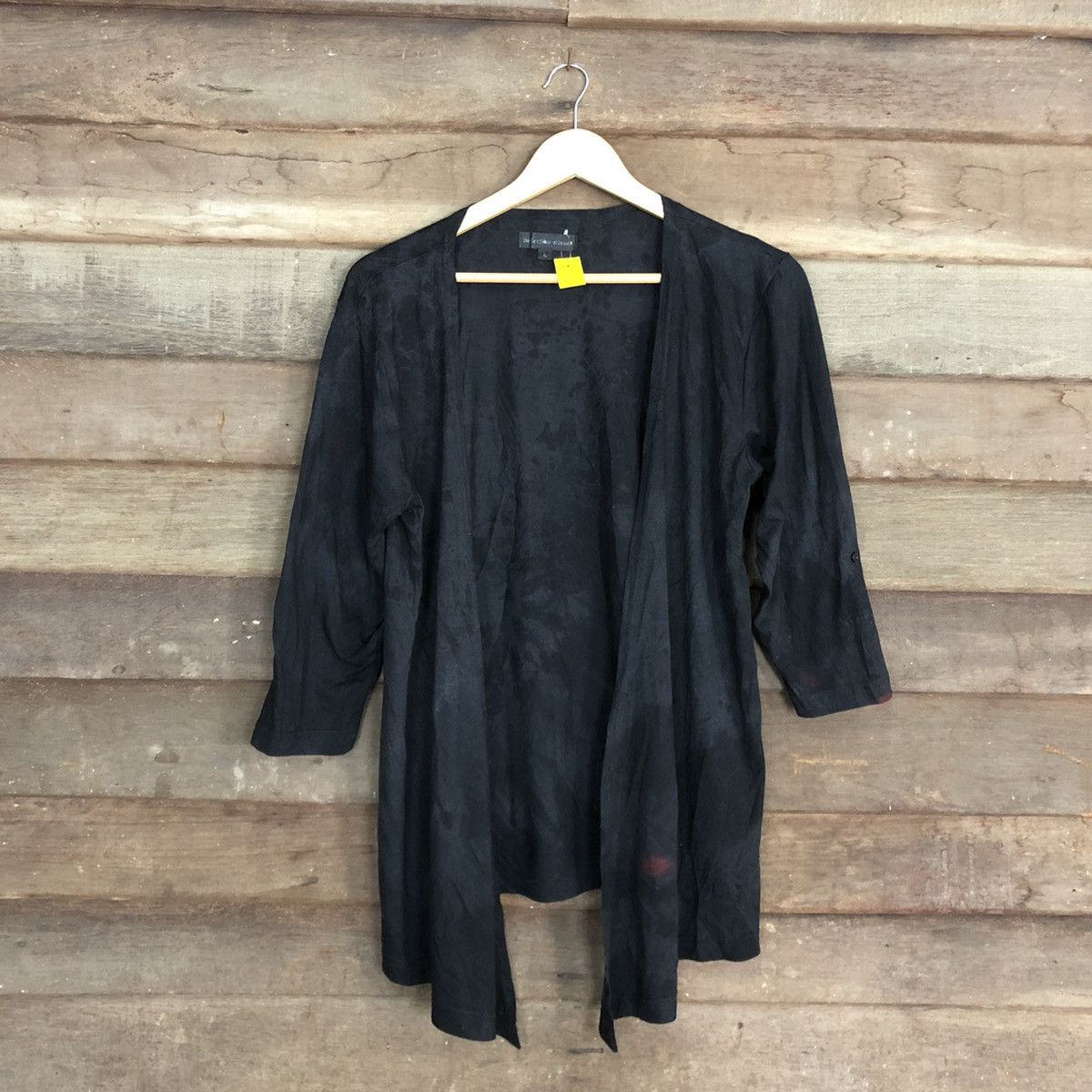 image of Patterned Cardigans x Seditionaries Detective Struct Faded Black Punk Cardigan Knitwear 3889 (Size 
