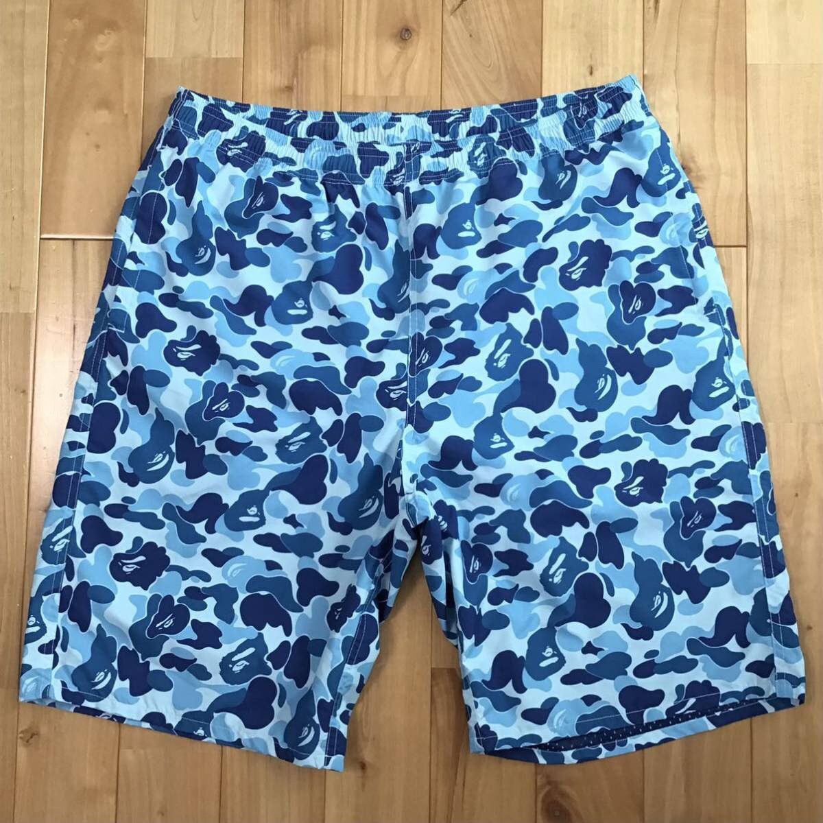 image of Bape Abc Camo Blue Beach Shorts A Bathing Ape ★Size 2Xl in Blue Camo, Men's (Size 38)