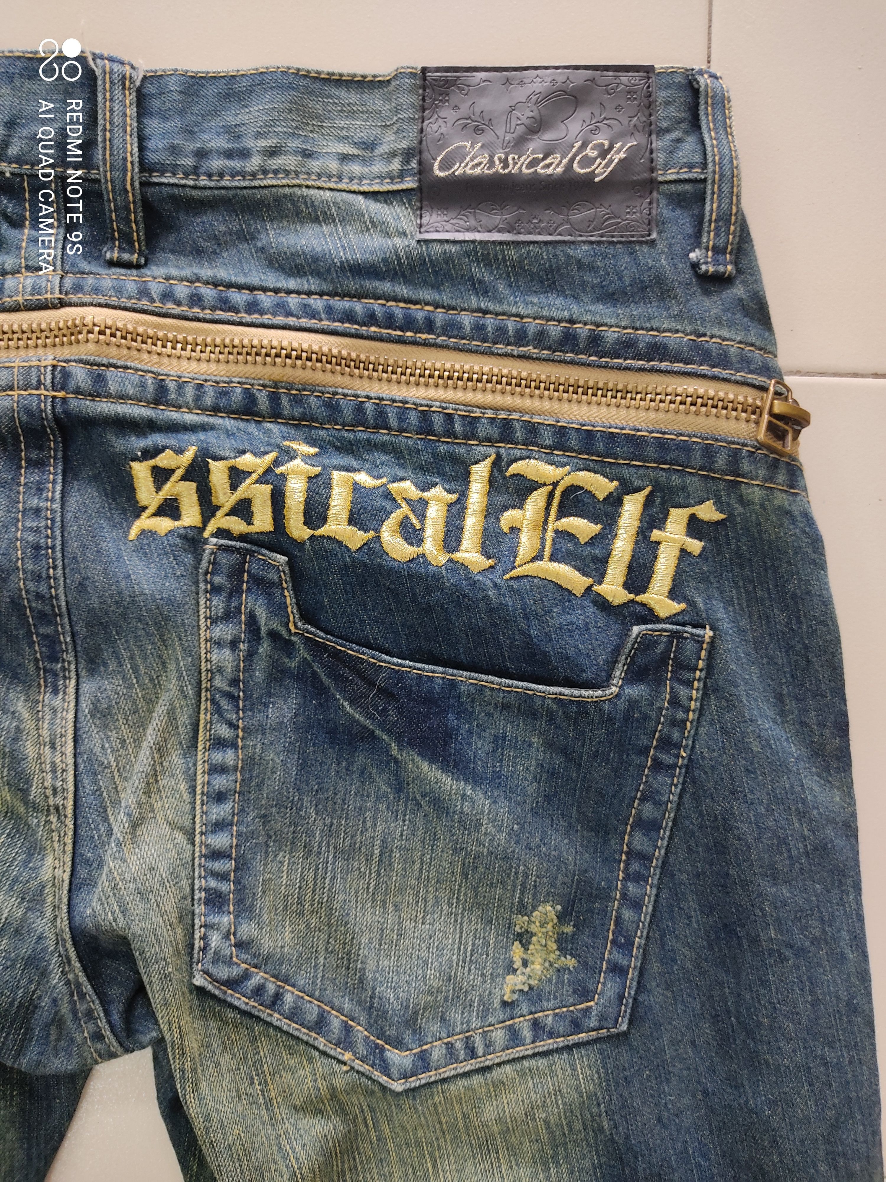 Japanese Brand Classical Elf SKULL Big Logo Jeans Size US 35 - 11 Thumbnail