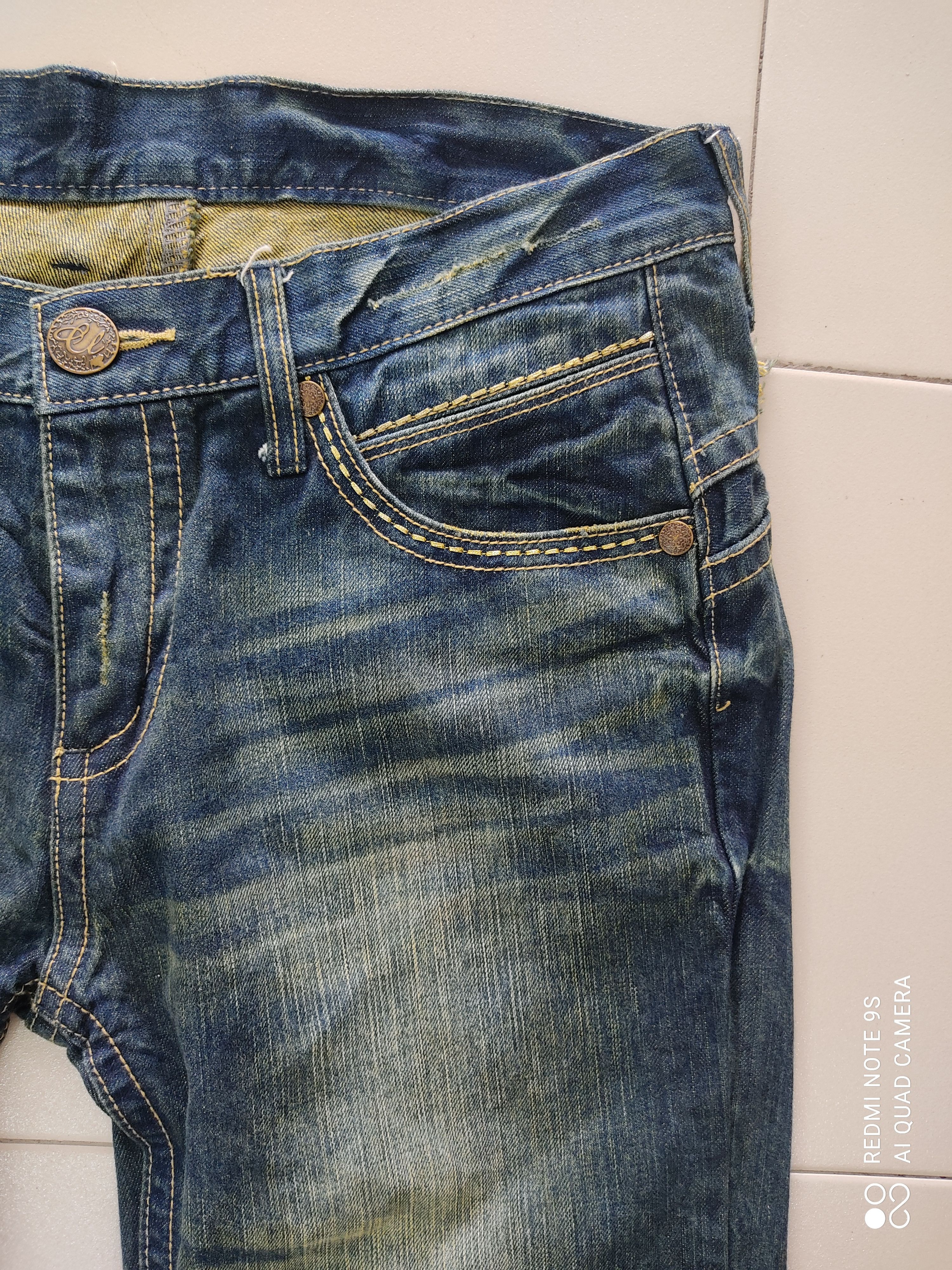 Japanese Brand Classical Elf SKULL Big Logo Jeans Size US 35 - 4 Thumbnail