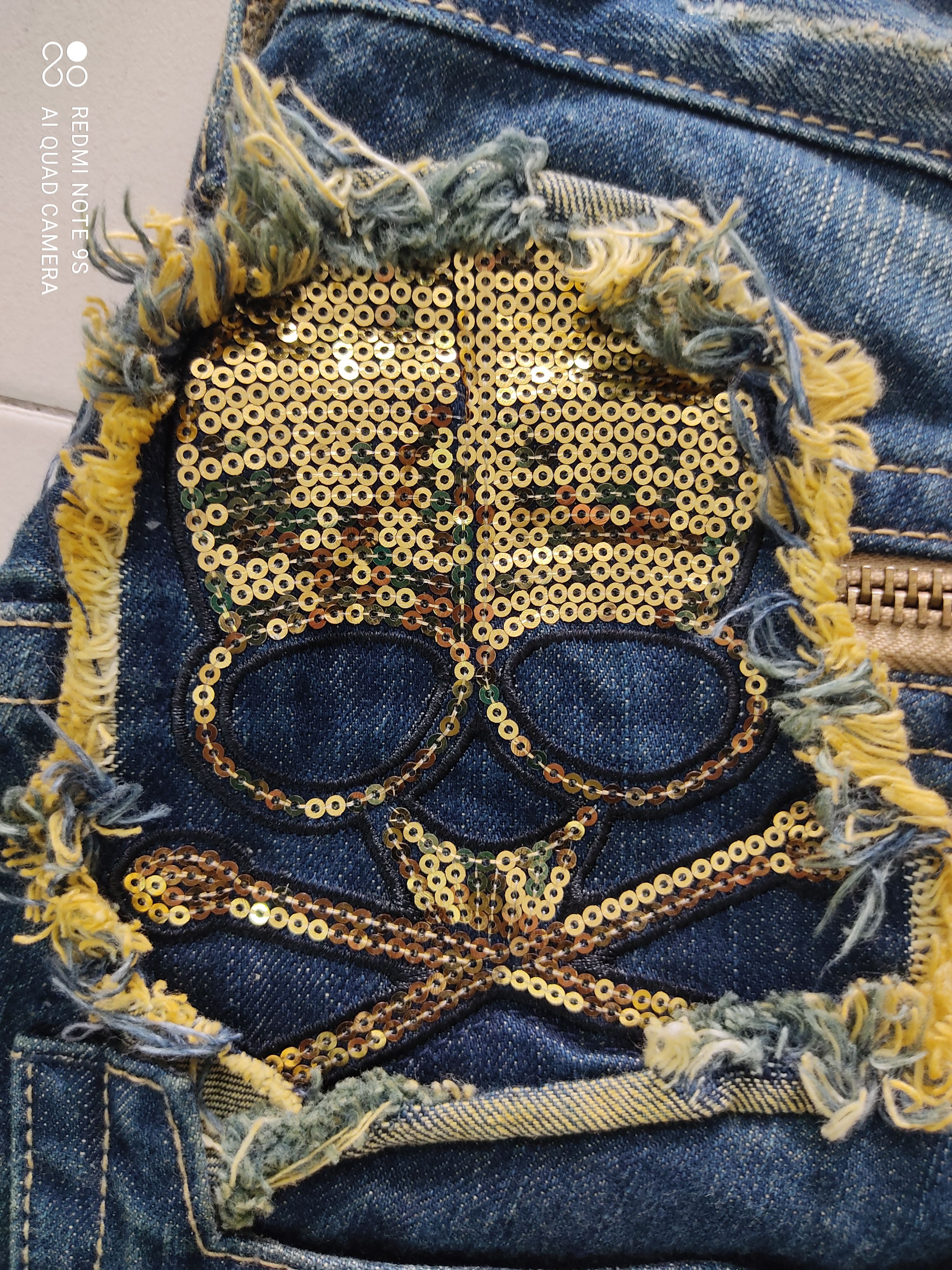 Japanese Brand Classical Elf SKULL Big Logo Jeans Size US 35 - 13 Thumbnail