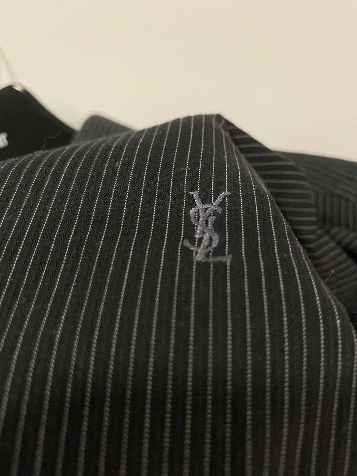 Yves Saint Laurent Black YSL Shirt Cotton Logo Yves Saint Laurent Shirt Size US S / EU 44-46 / 1 - 3 Thumbnail