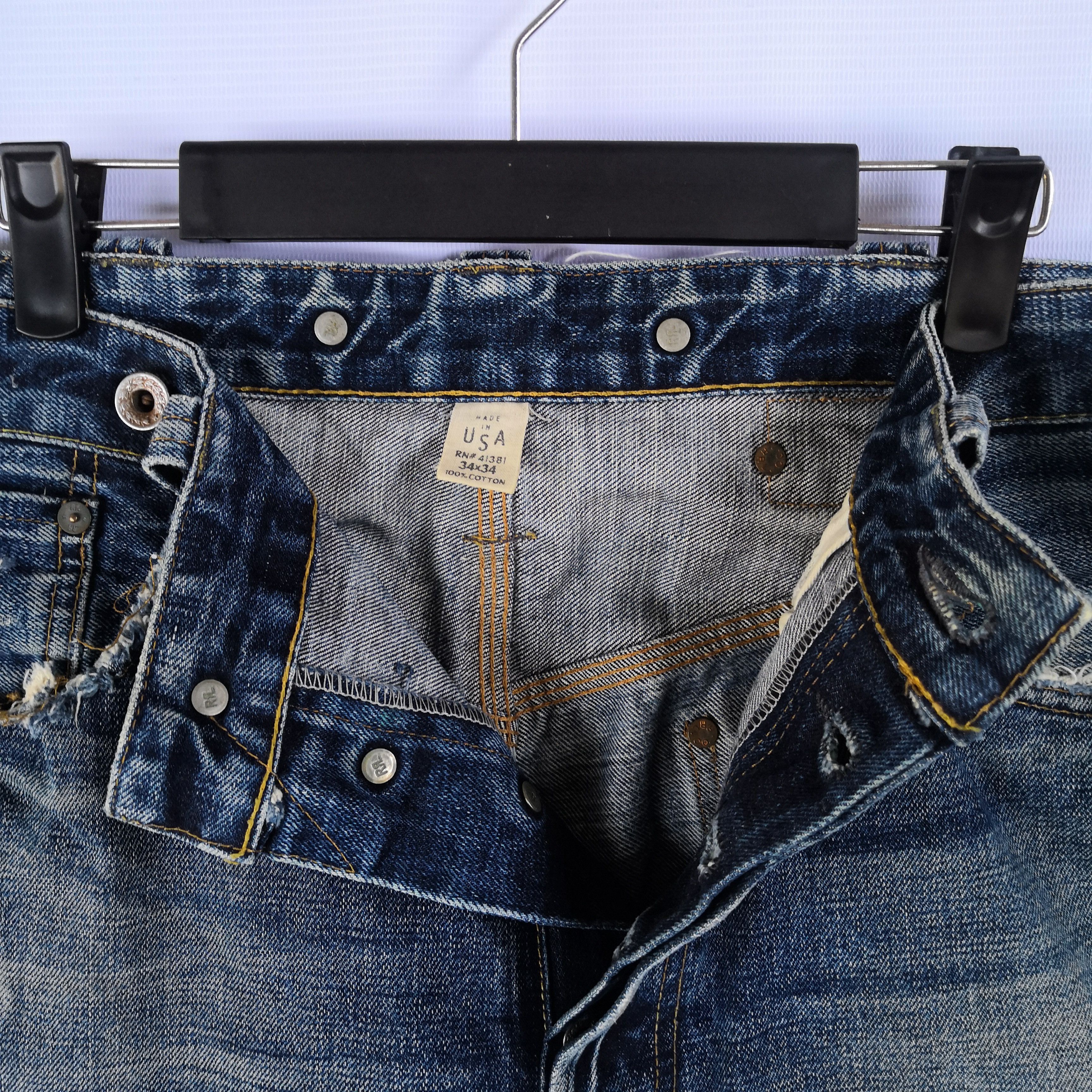 Polo Ralph Lauren Vintage Polo Ralph Lauren Selvedge Jeans Distressed Denim Size US 32 / EU 48 - 9 Thumbnail