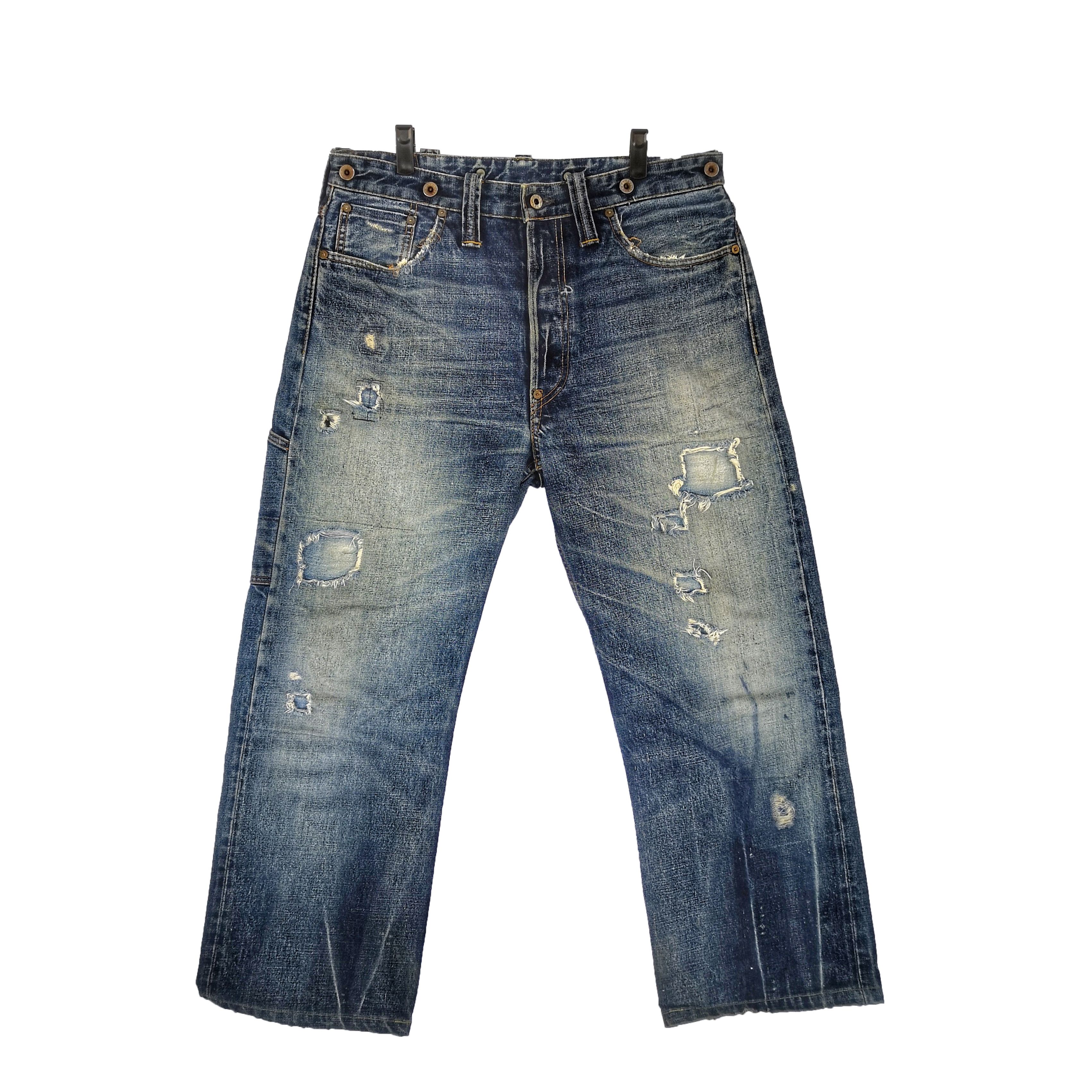 Vintage Polo Ralph Lauren Selvedge Jeans Distressed Denim