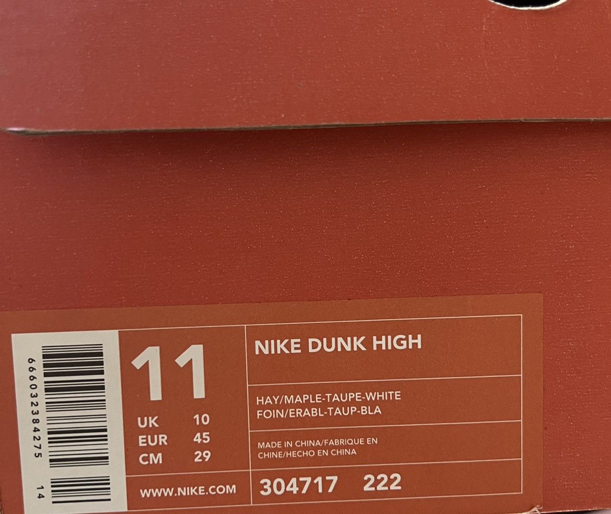 Nike 2002 Nike Dunk High - Maple-Taupe Size US 11 / EU 44 - 6 Thumbnail