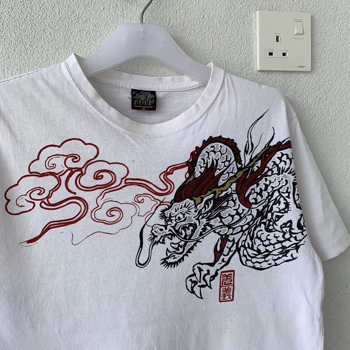 Japanese Brand SUKAJAN DRAGON t shirt spell out big design Size US M / EU 48-50 / 2 - 9 Thumbnail