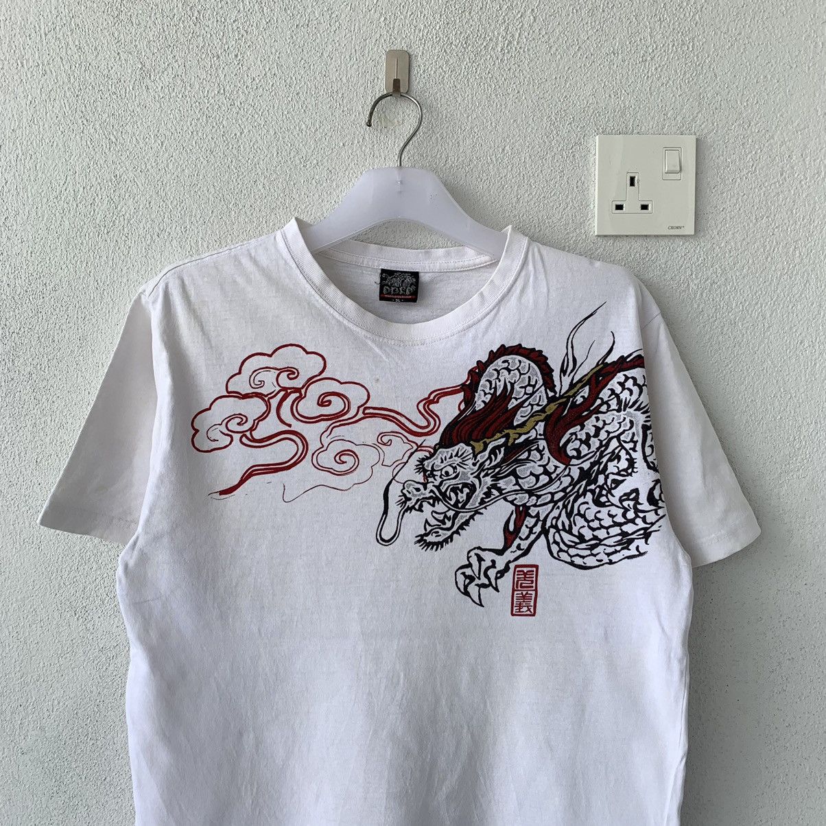Japanese Brand SUKAJAN DRAGON t shirt spell out big design Size US M / EU 48-50 / 2 - 8 Thumbnail