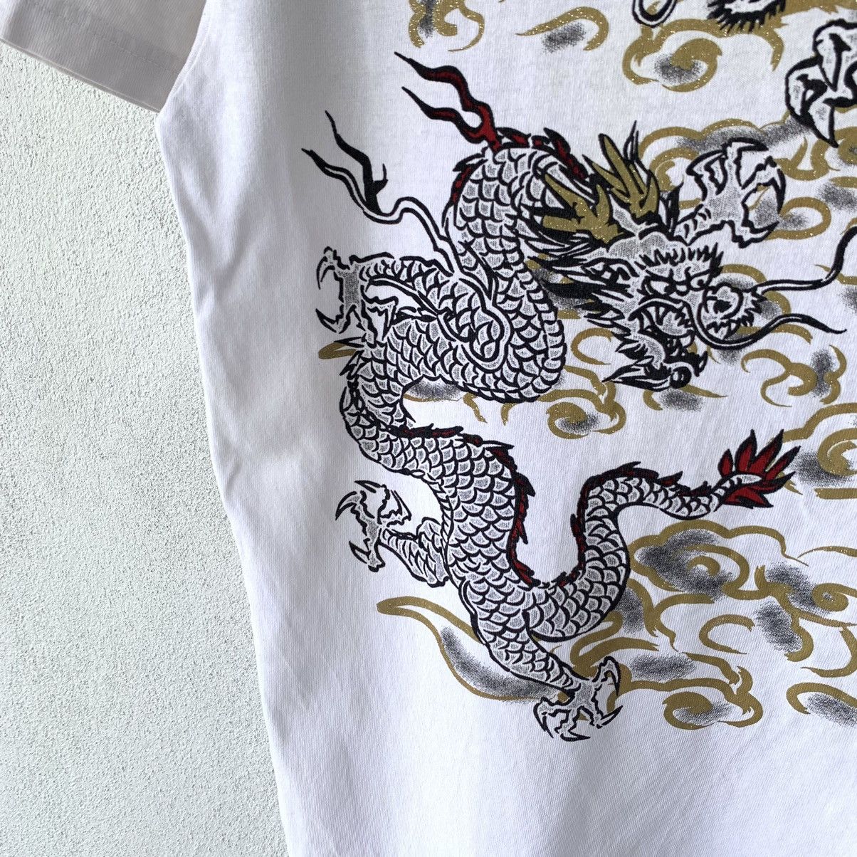Japanese Brand SUKAJAN DRAGON t shirt spell out big design Size US M / EU 48-50 / 2 - 6 Thumbnail