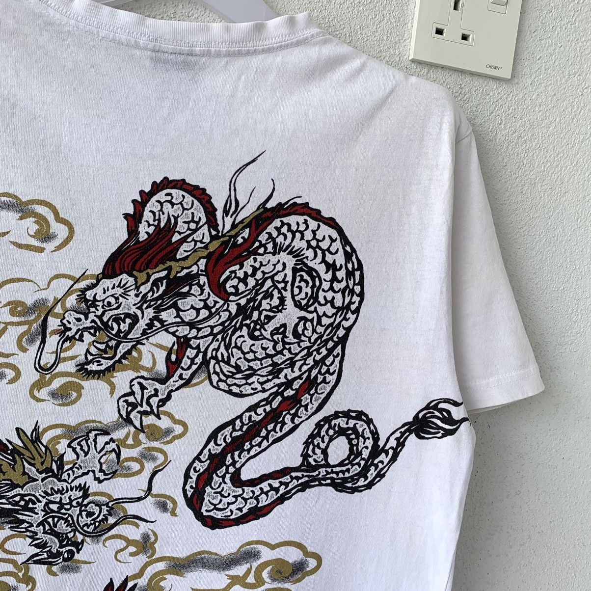Japanese Brand SUKAJAN DRAGON t shirt spell out big design Size US M / EU 48-50 / 2 - 7 Thumbnail