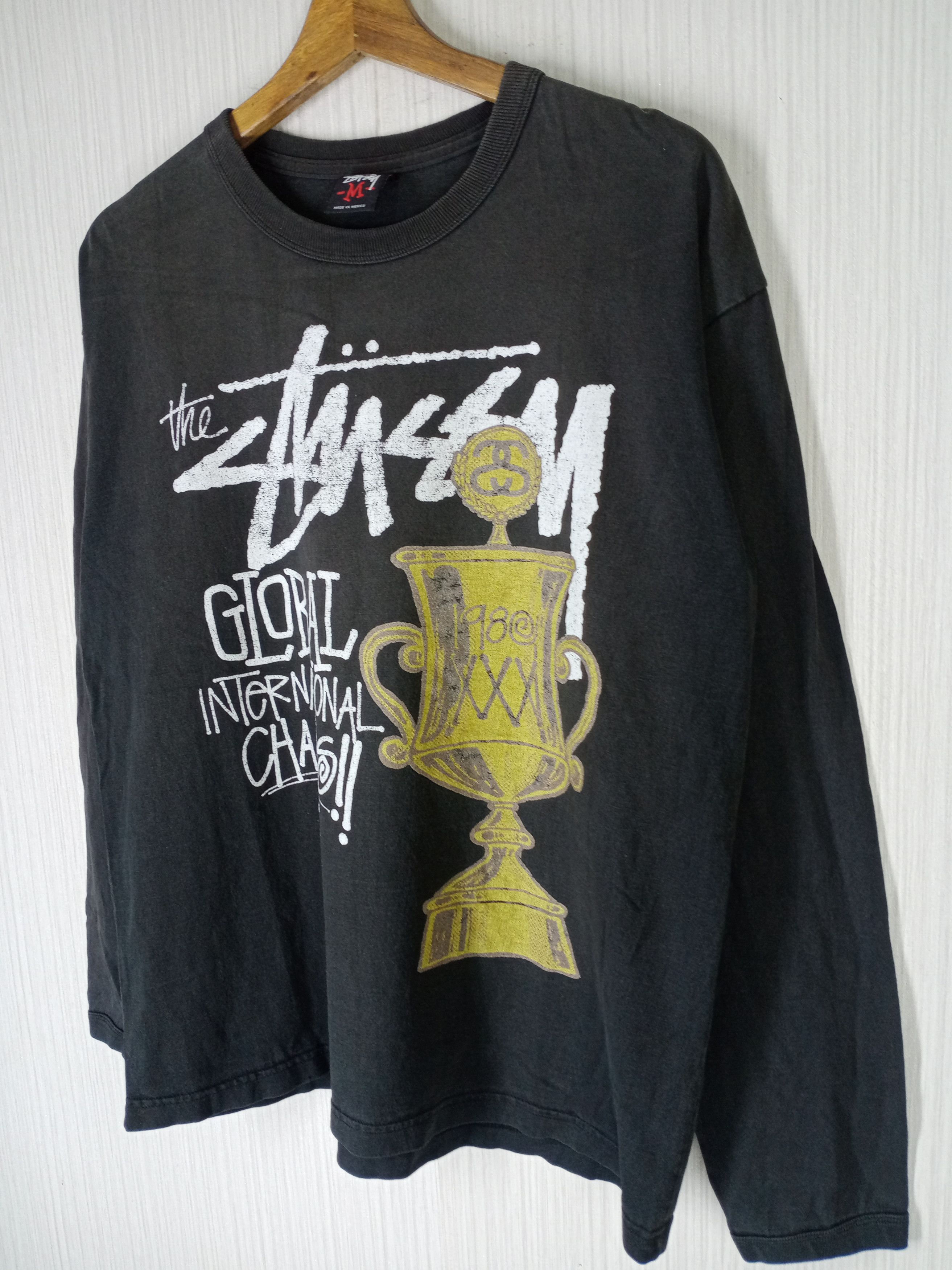 Stussy Vintage Distressed Stussy International Long sleeve Tee Size US M / EU 48-50 / 2 - 3 Thumbnail