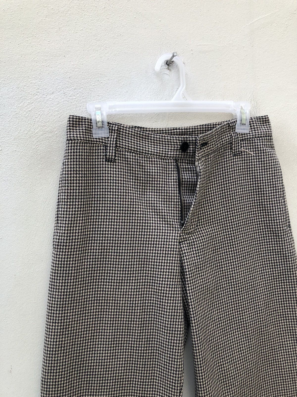 Vintage Team Of Beat*en Made in Japan Houndstooth Khaki Trouser Pant Size US 30 / EU 46 - 6 Thumbnail
