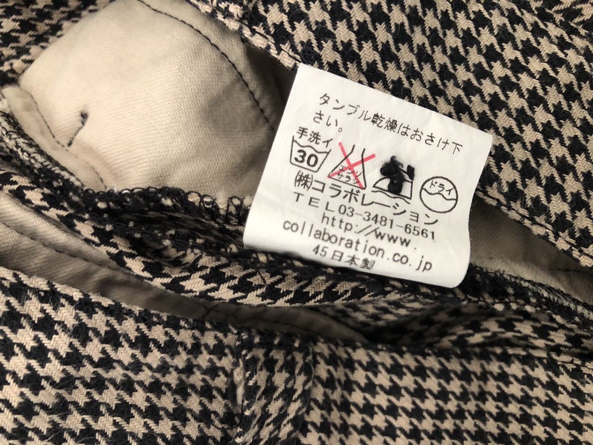Vintage Team Of Beat*en Made in Japan Houndstooth Khaki Trouser Pant Size US 30 / EU 46 - 24 Thumbnail