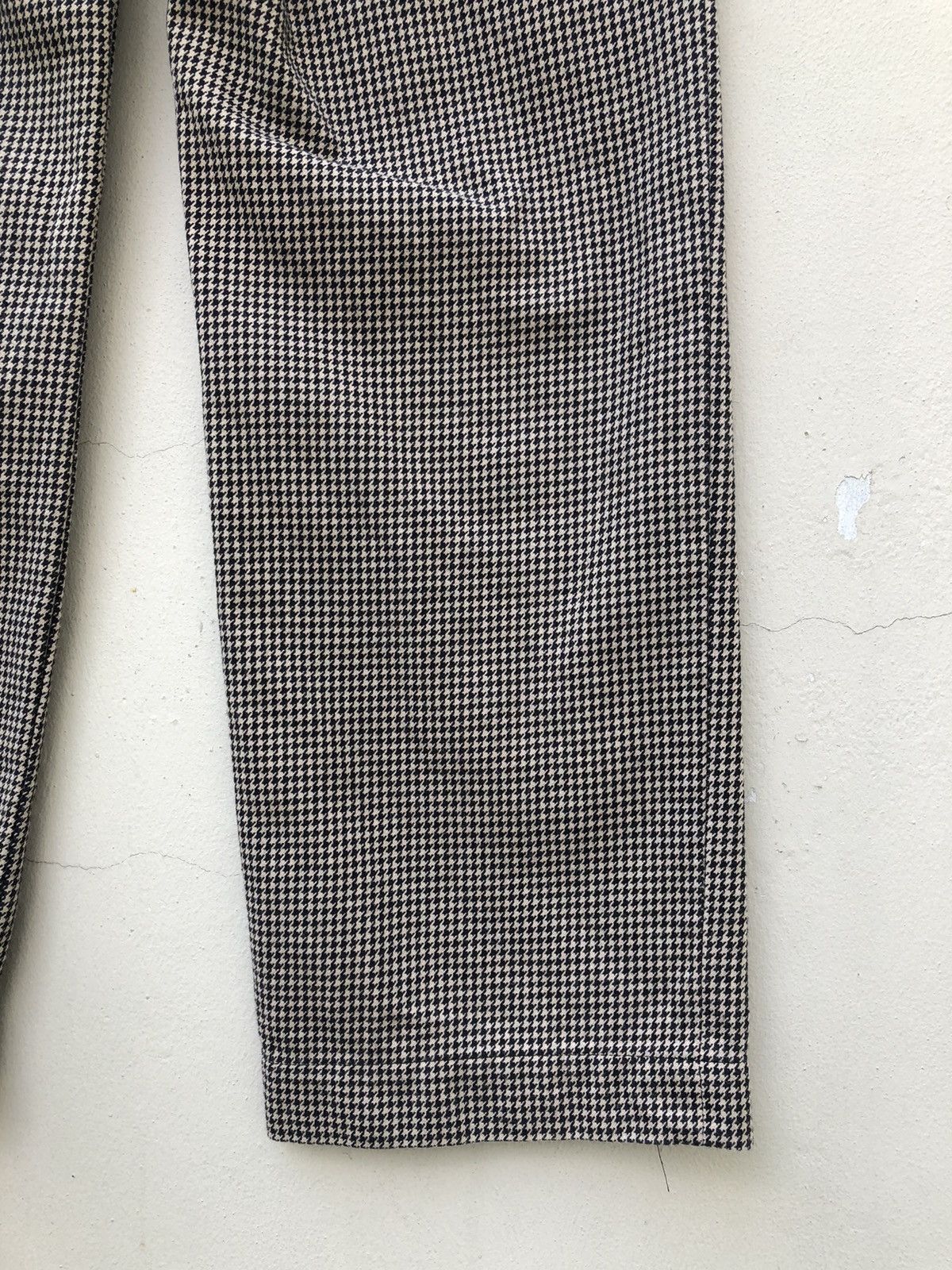 Vintage Team Of Beat*en Made in Japan Houndstooth Khaki Trouser Pant Size US 30 / EU 46 - 19 Thumbnail
