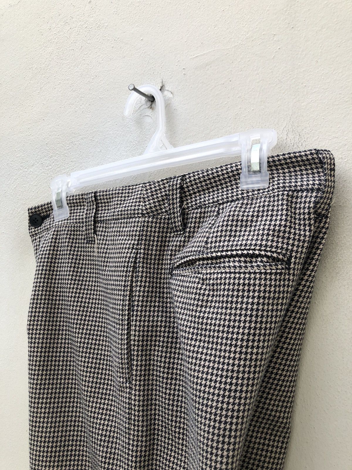Vintage Team Of Beat*en Made in Japan Houndstooth Khaki Trouser Pant Size US 30 / EU 46 - 21 Thumbnail