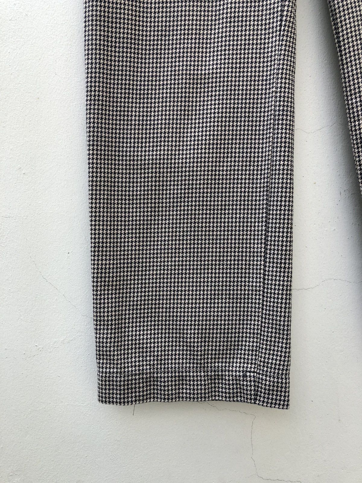 Vintage Team Of Beat*en Made in Japan Houndstooth Khaki Trouser Pant Size US 30 / EU 46 - 8 Thumbnail