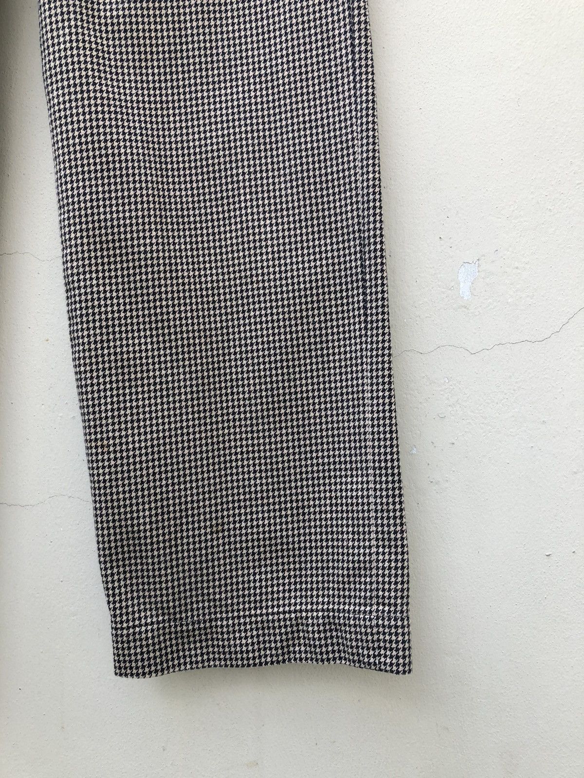 Vintage Team Of Beat*en Made in Japan Houndstooth Khaki Trouser Pant Size US 30 / EU 46 - 10 Thumbnail