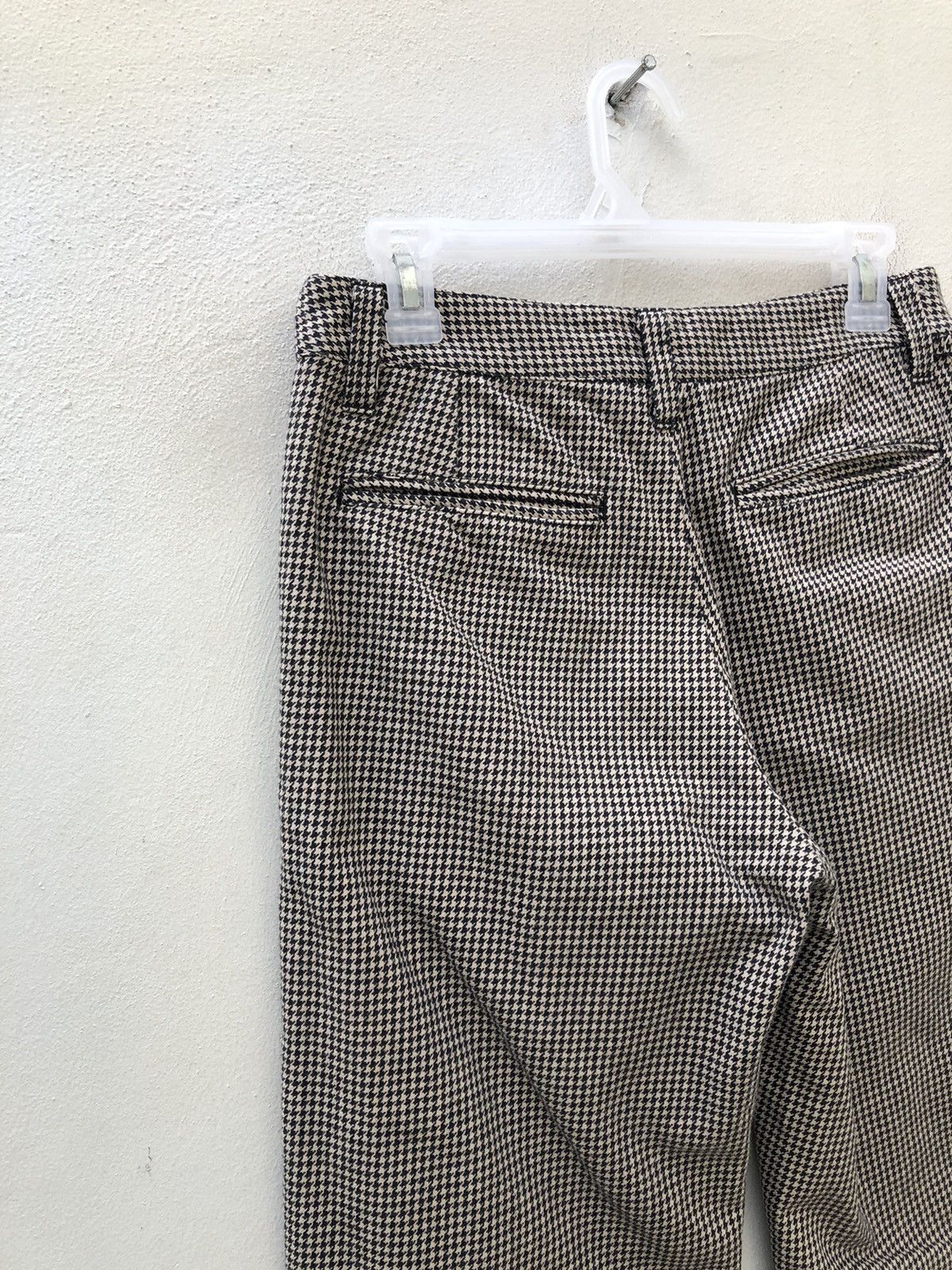 Vintage Team Of Beat*en Made in Japan Houndstooth Khaki Trouser Pant Size US 30 / EU 46 - 13 Thumbnail