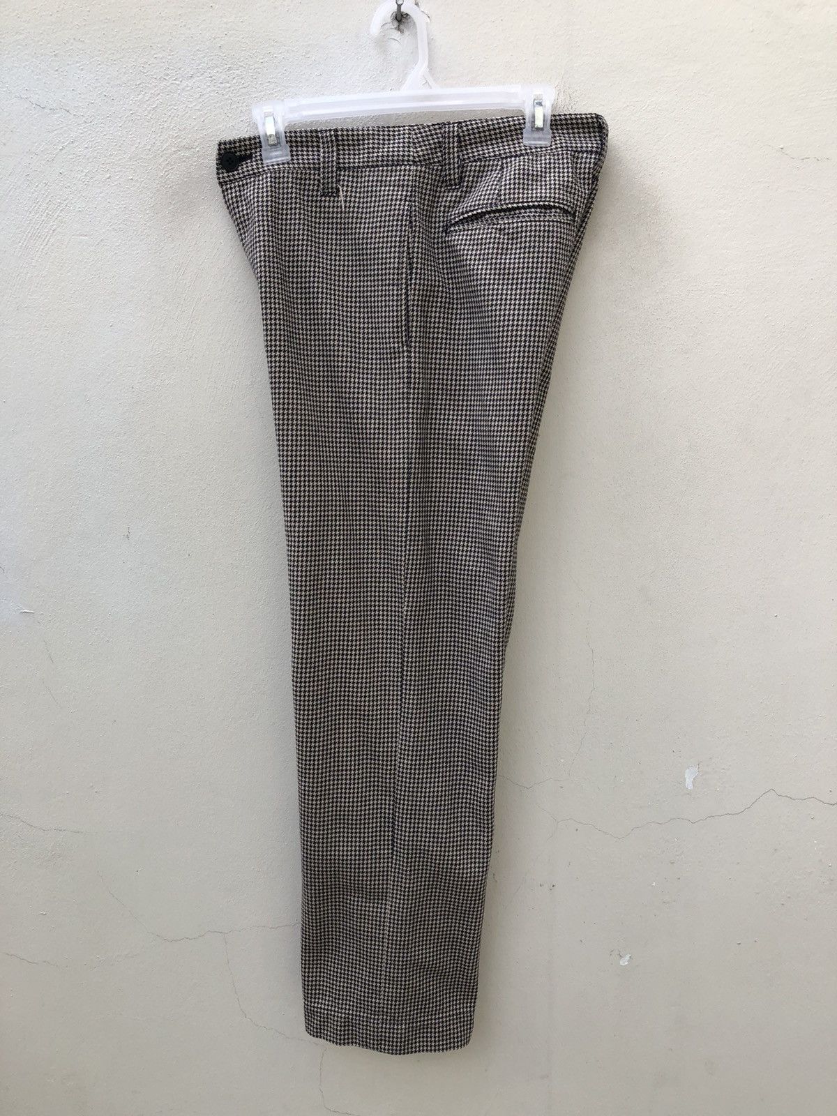 Vintage Team Of Beat*en Made in Japan Houndstooth Khaki Trouser Pant Size US 30 / EU 46 - 20 Thumbnail