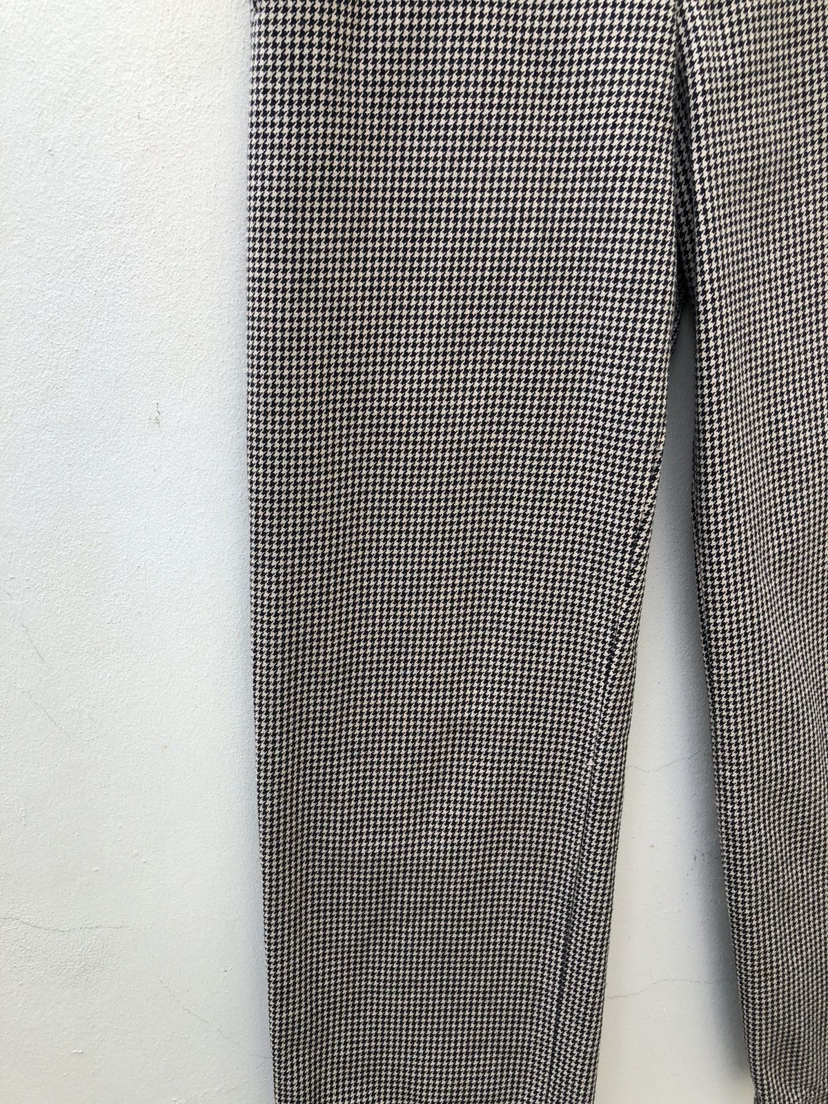 Vintage Team Of Beat*en Made in Japan Houndstooth Khaki Trouser Pant Size US 30 / EU 46 - 7 Thumbnail