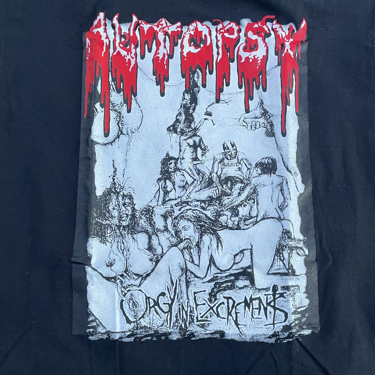 Vintage Vintage Y2K Horror Graphic Tee Thrashed Streetwear Grunge L Size US L / EU 52-54 / 3 - 4 Thumbnail