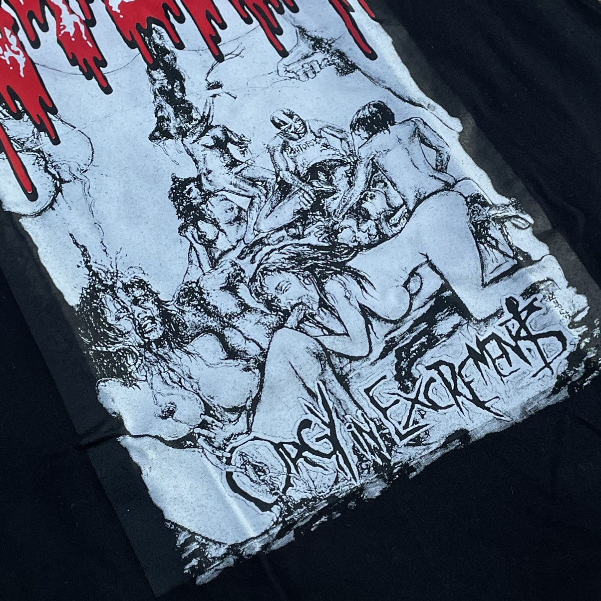 Vintage Vintage Y2K Horror Graphic Tee Thrashed Streetwear Grunge L Size US L / EU 52-54 / 3 - 5 Thumbnail