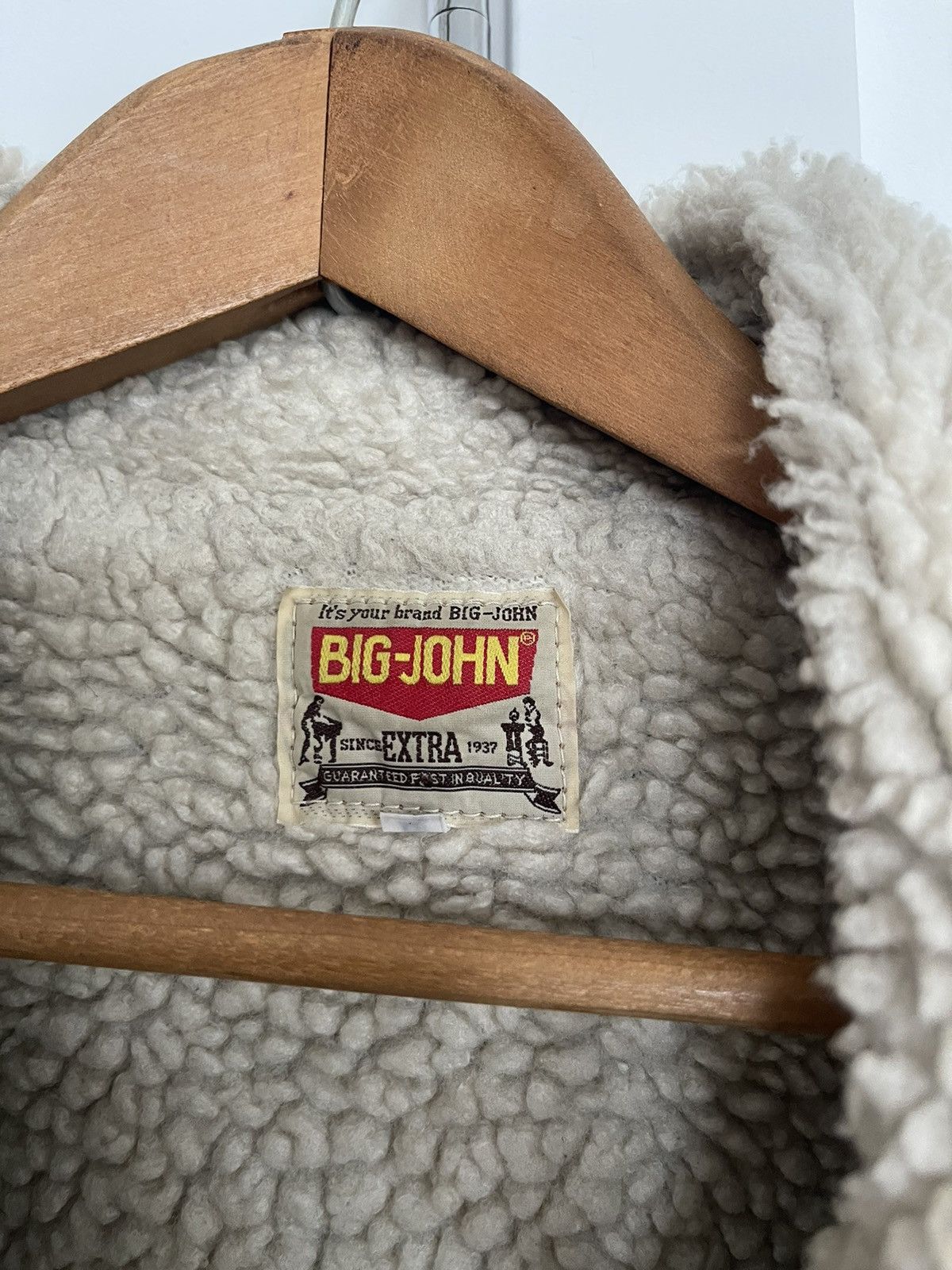 Big John 80s Big John Sherpa Jacket Brown Distressed Travis Style Size US M / EU 48-50 / 2 - 2 Thumbnail
