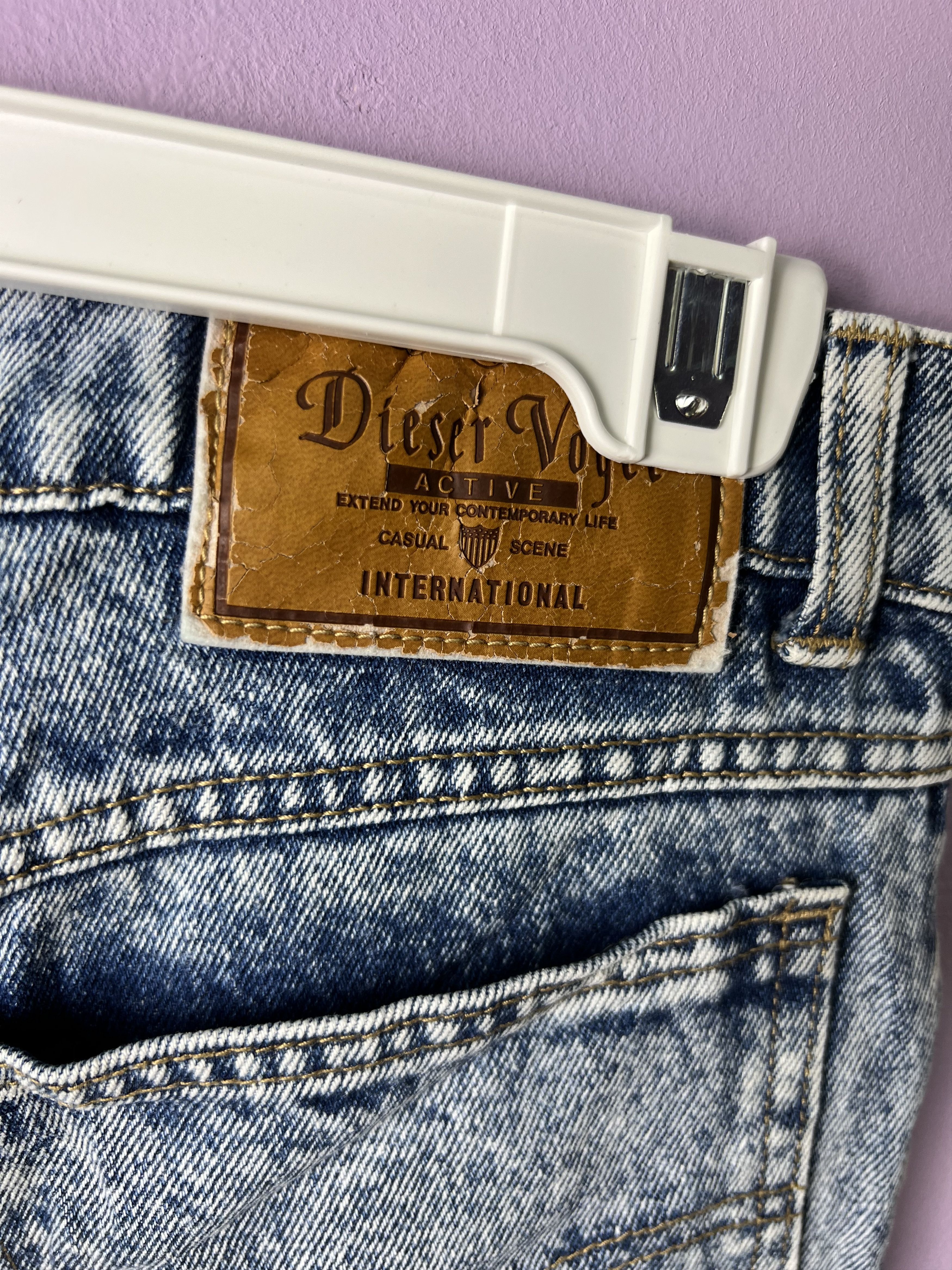 Japanese Brand 🔥Vintage Dieser Vogel Acid Wash Distressed Denim Size US 31 - 13 Thumbnail