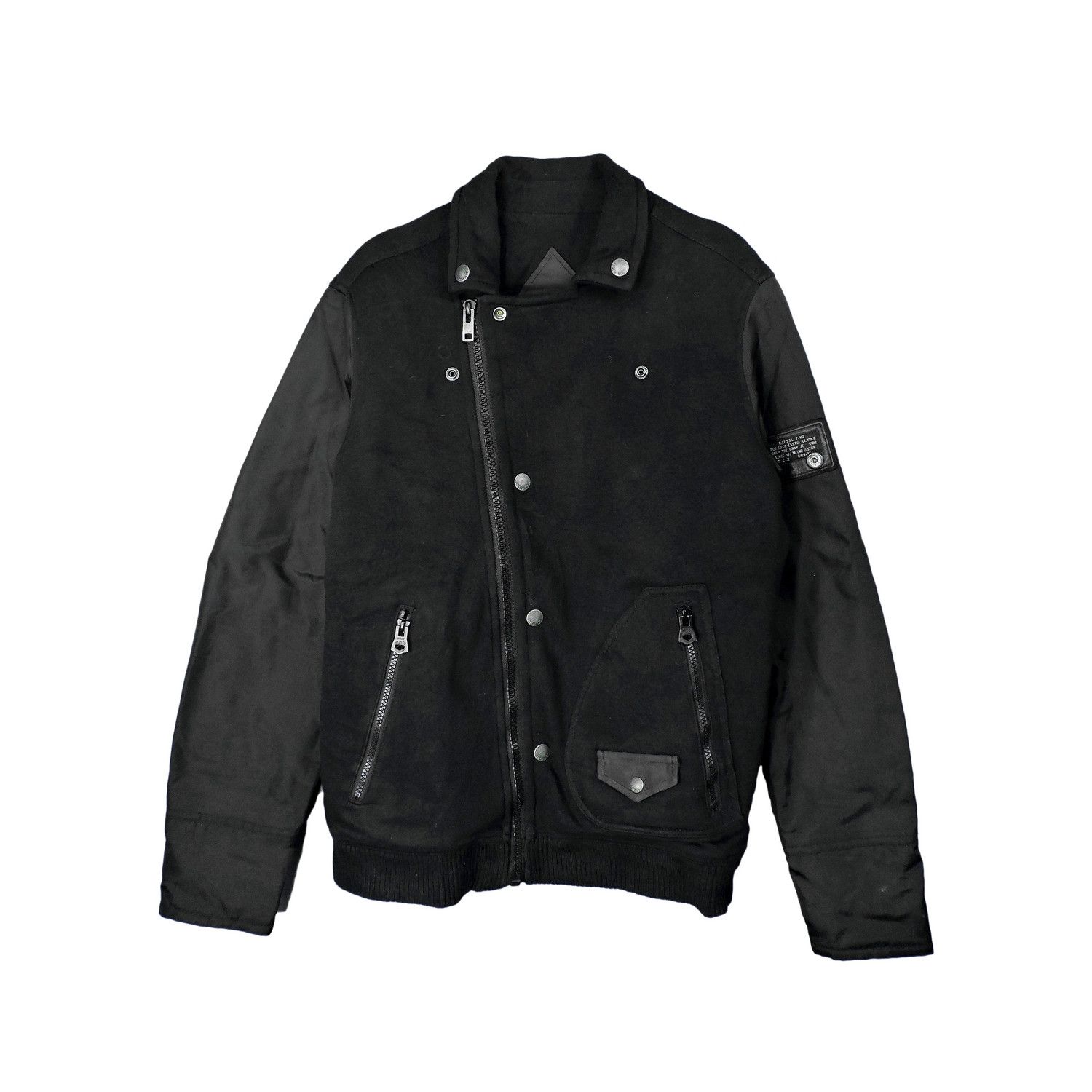 Image of Diesel Motorcycle Jacket in Black, Men's (Size Small)